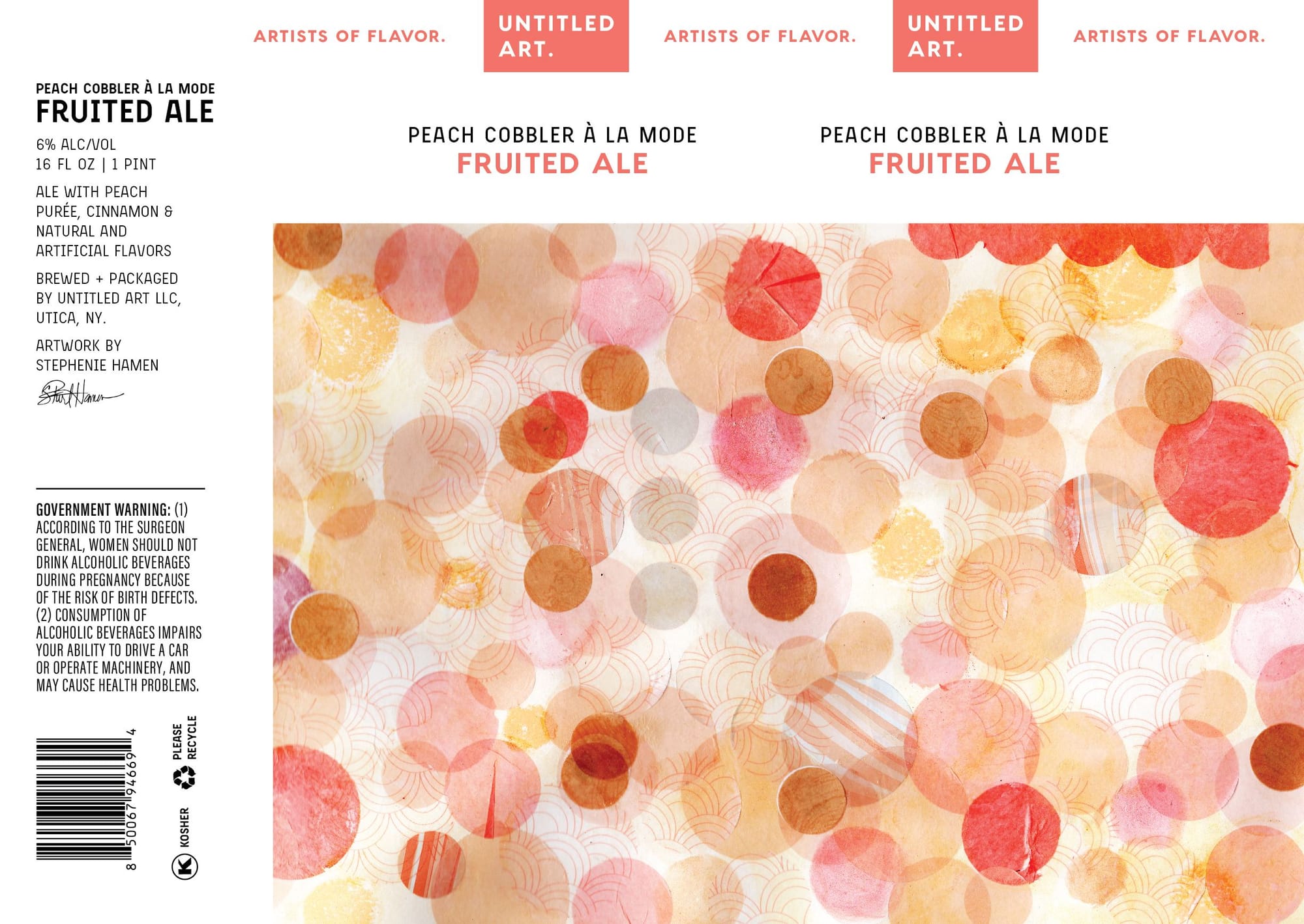 Peach Cobbler à la Mode by Untitled Art - beer label