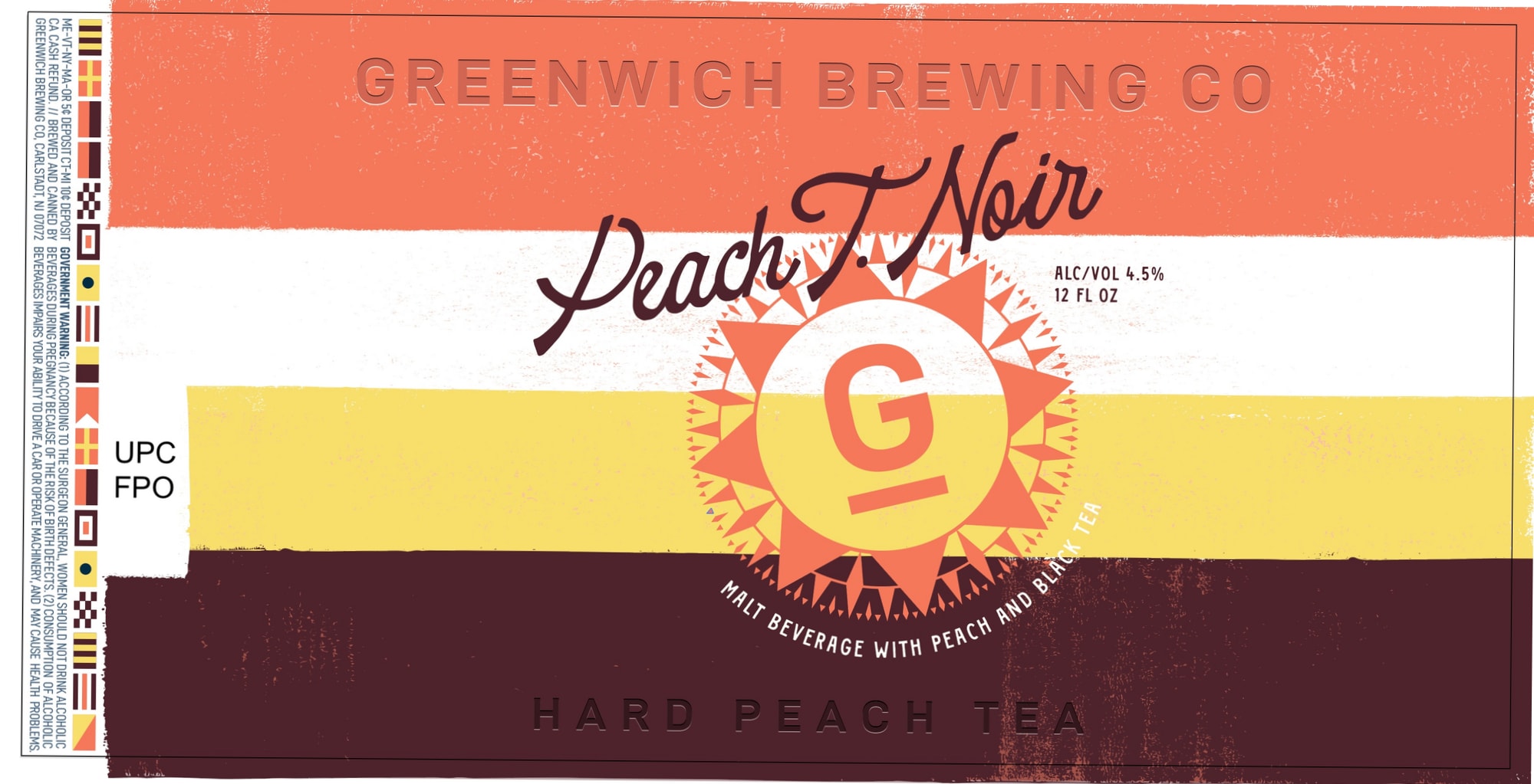 Peach Noir by Greenwich Brewing Co. - beer label
