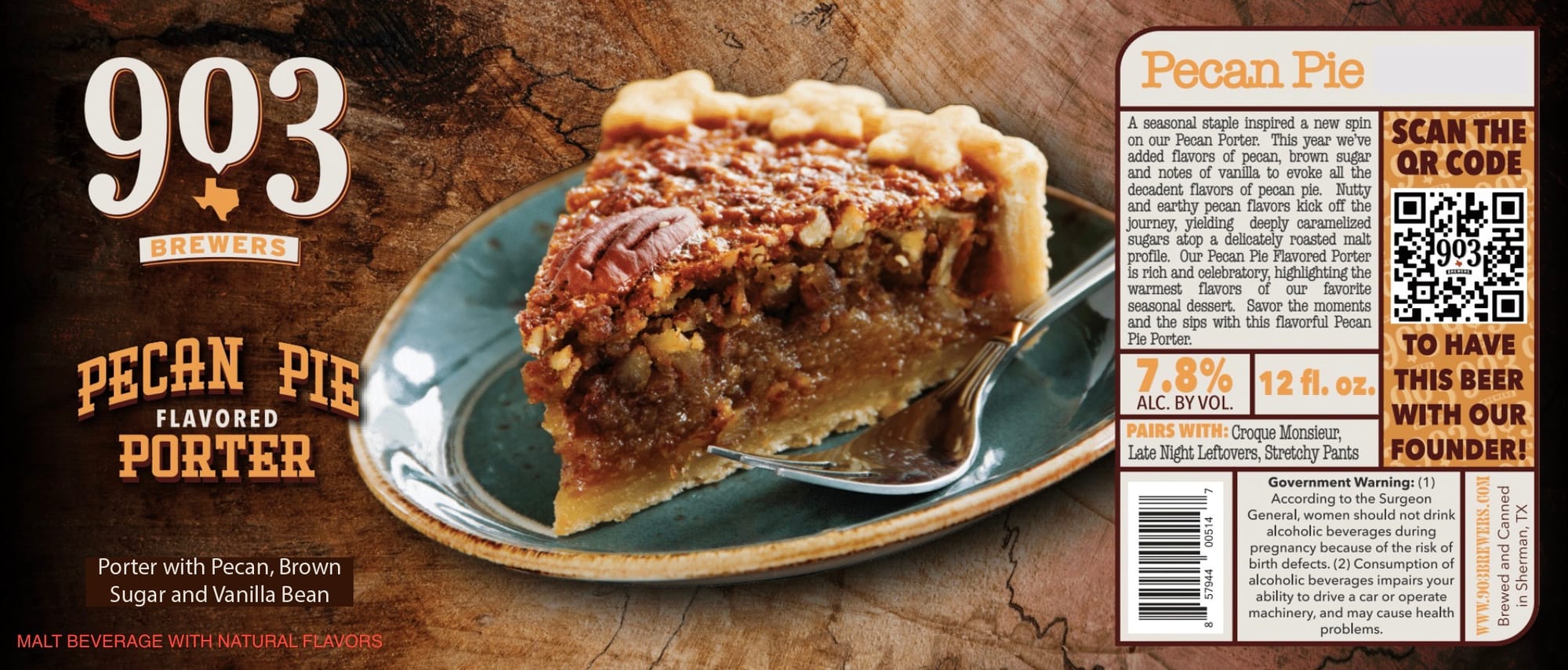 Pecan Pie Flavored Porter by 903 Brewers - beer label