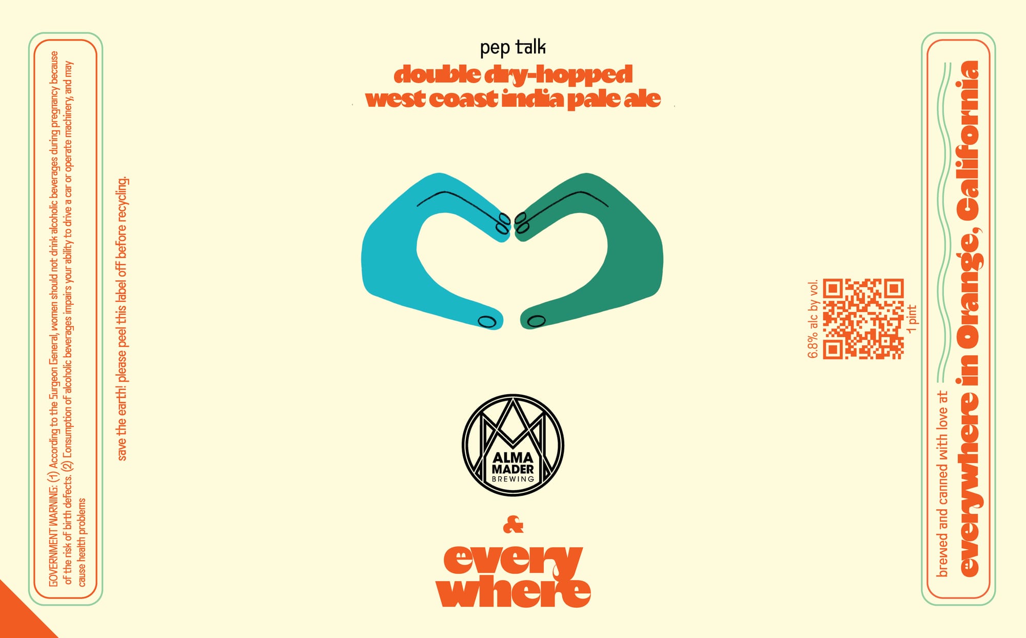 Pep Talk by Alma Mater Brewing & Everywhere - beer label