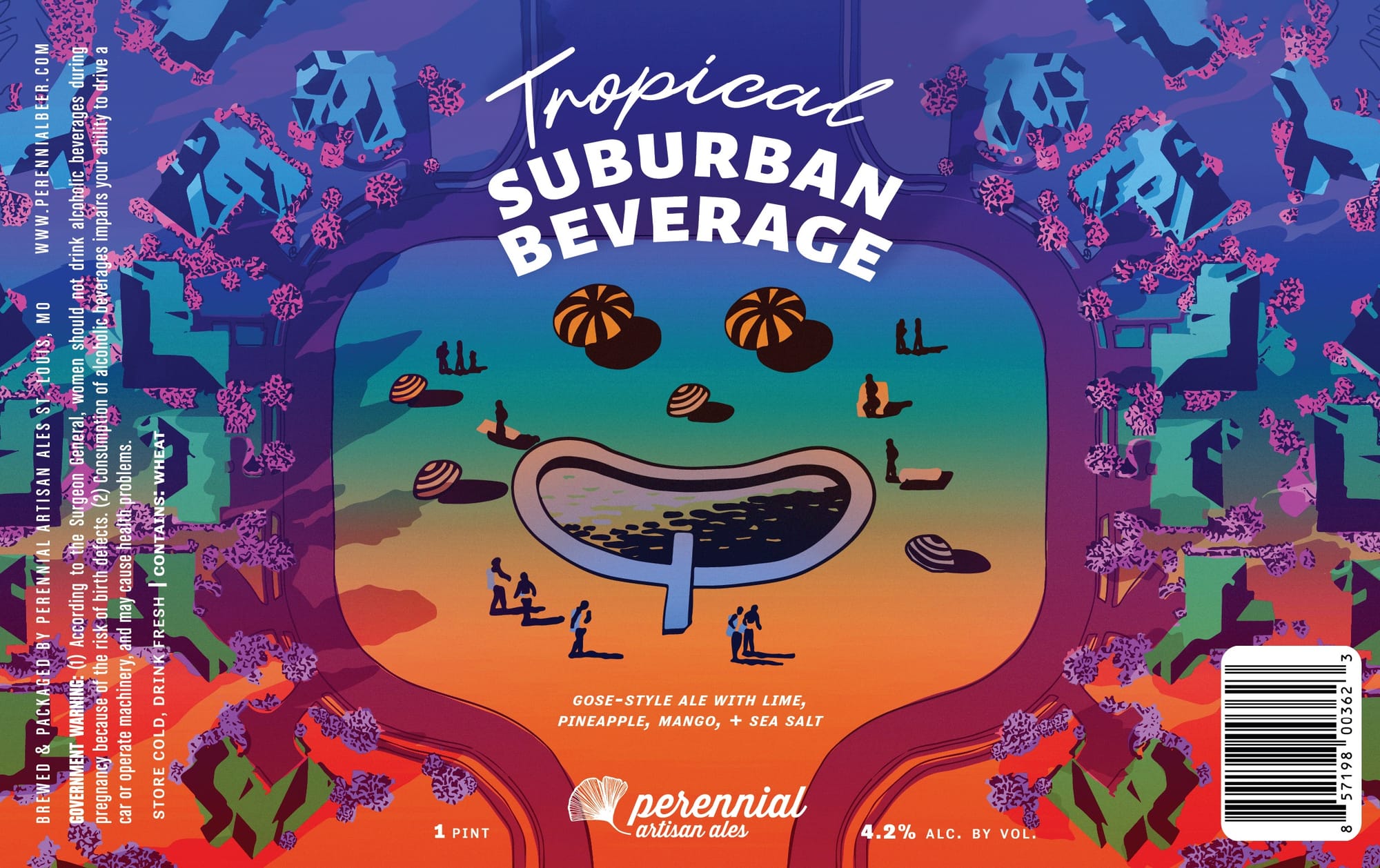 Tropical Suburban Beverage by Perennial Artisan Ales - beer label