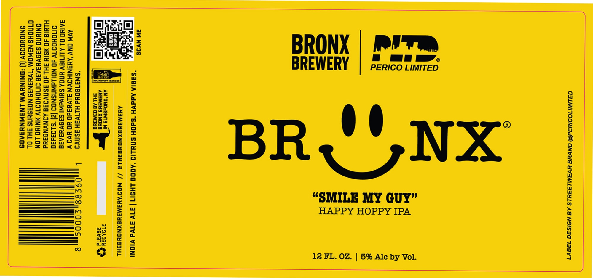 Perico Limited by Bronx Brewery - beer label
