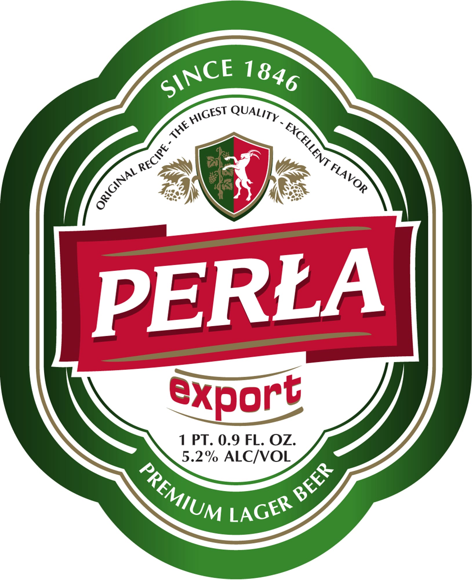 Perla Export by Perla - beer label