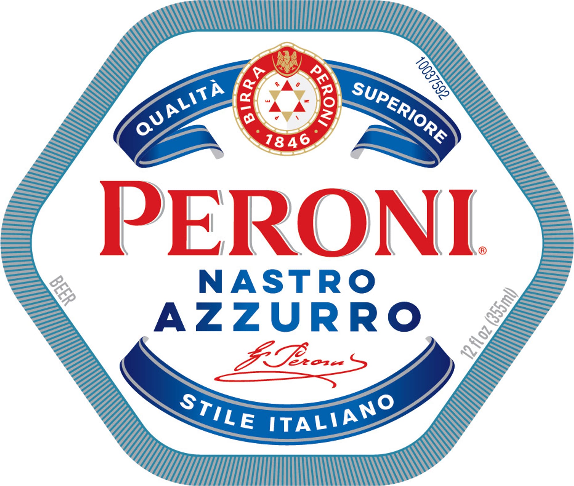 Nastro Azzurro by Peroni - beer label
