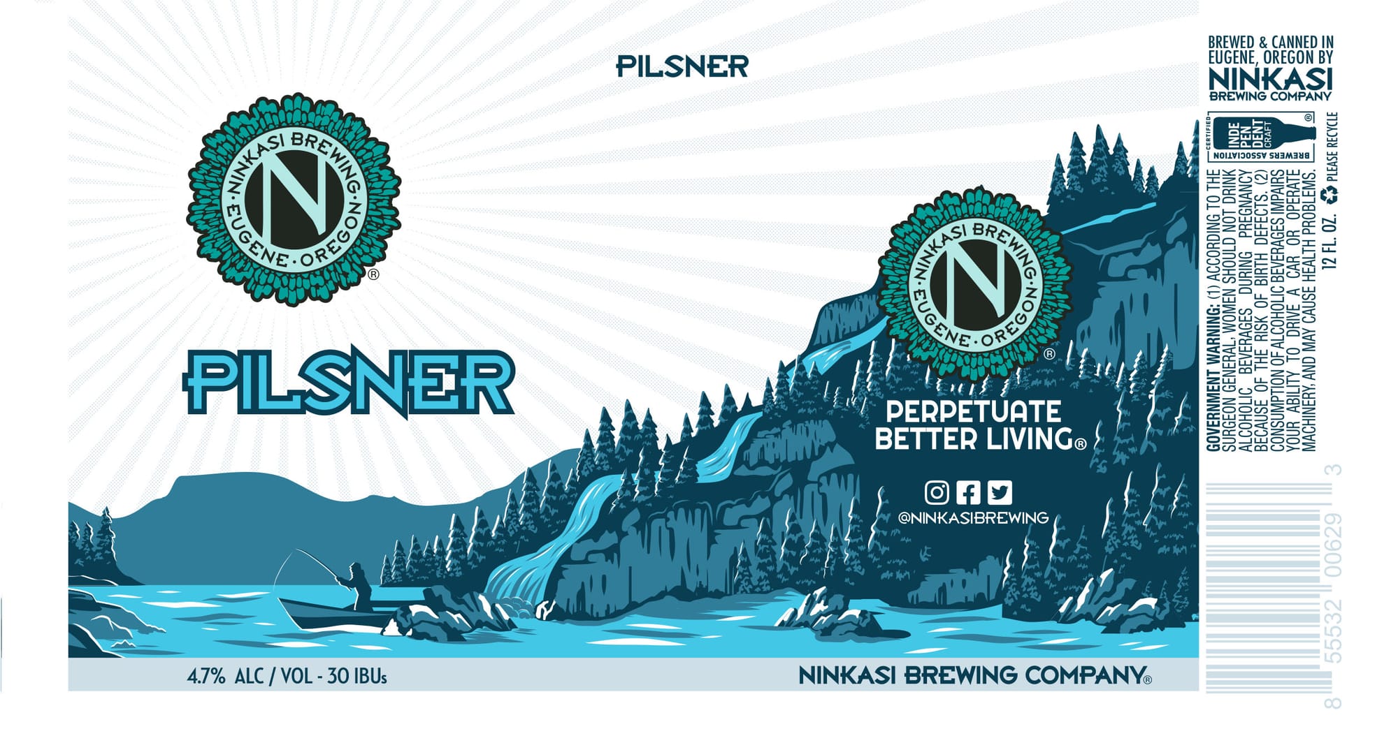 Perpetuate Pilsner by Ninkasi Brewing Company - beer label