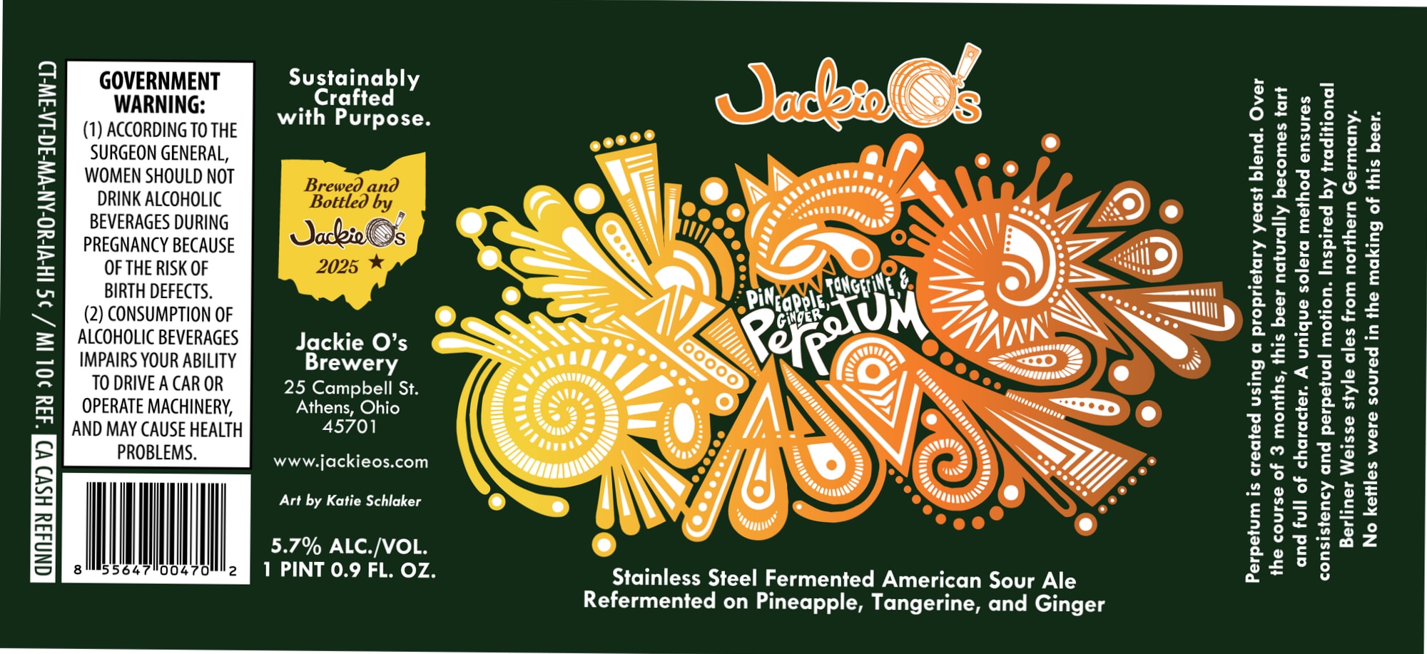 Perptuum by Jackie O’s Brewery - beer label