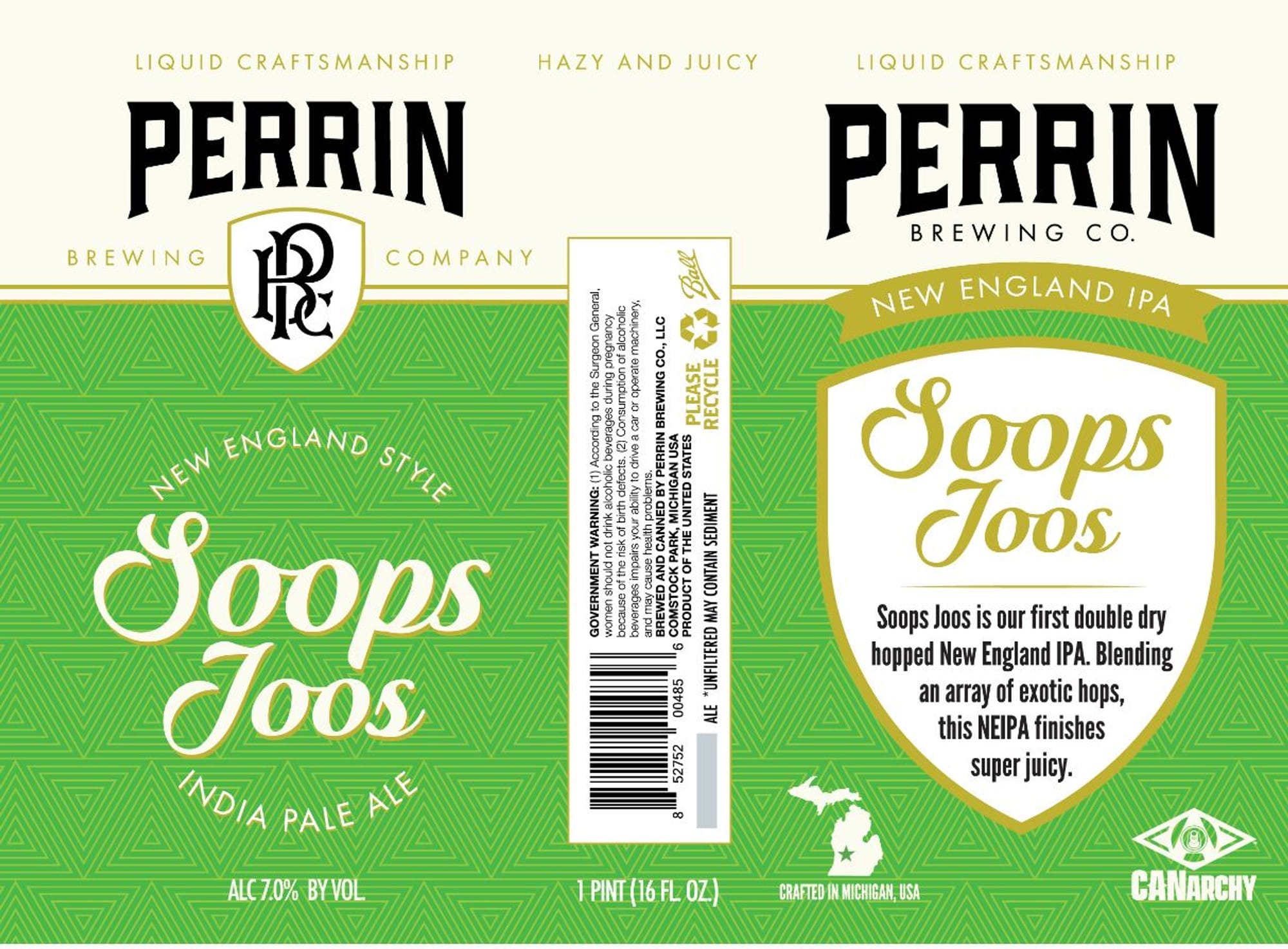 Soops Joos by Perrin Brewing Co. - beer label