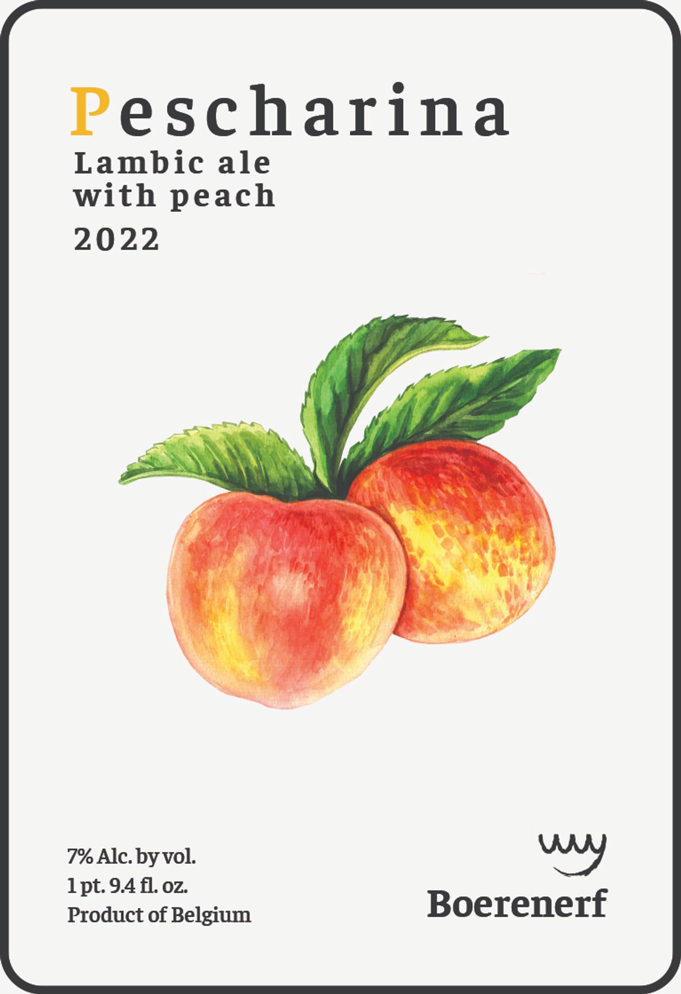 Pescharina by Boerenerf - beer label
