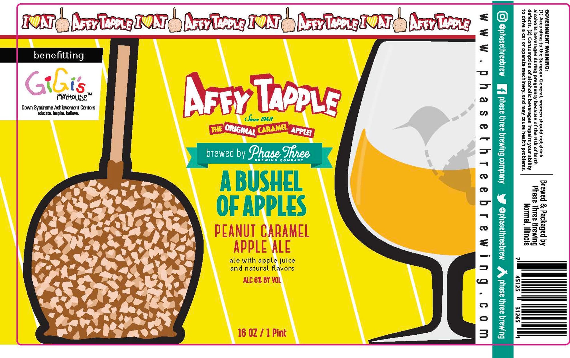 Affy Tapple by Phase Three Brewing - beer label