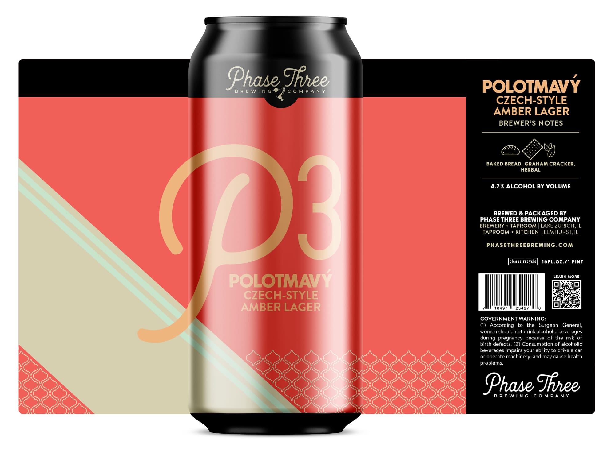 Polotmavý by Phase Three Brewing Company - beer label