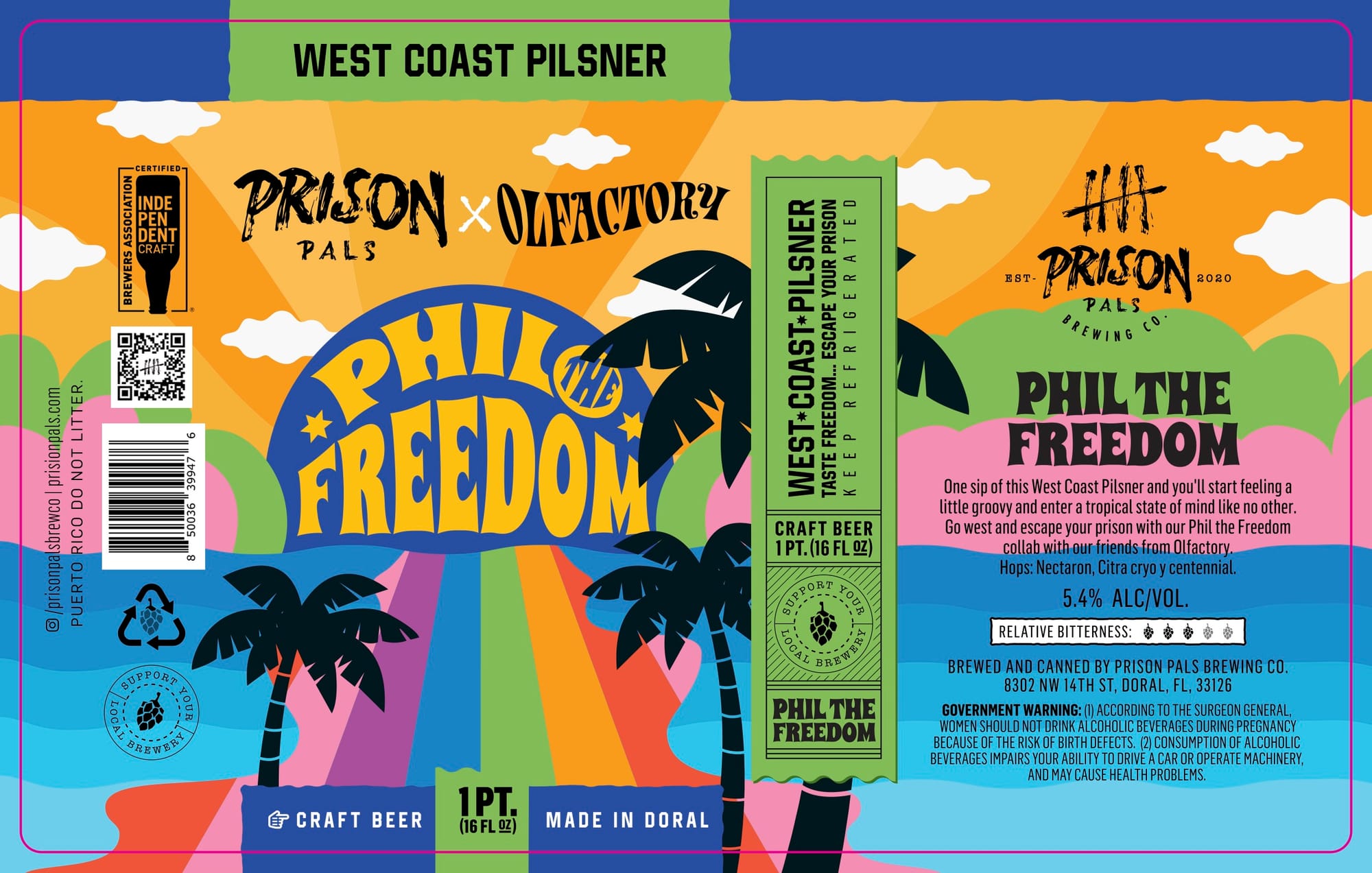 Phil the Freedom by Prison Pals Brewing Co. - beer label