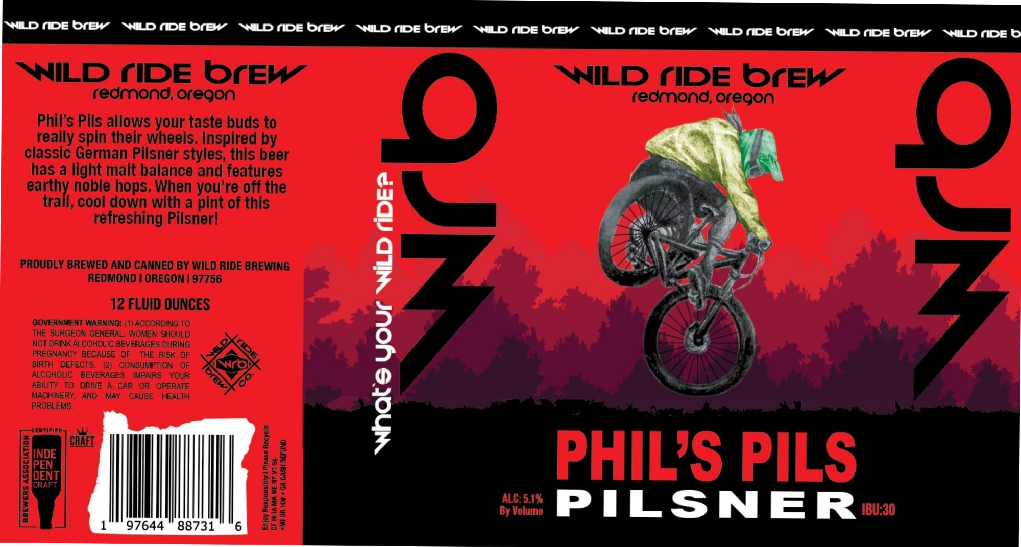 Phil’s Pils by Wild Ride Brewing - beer label