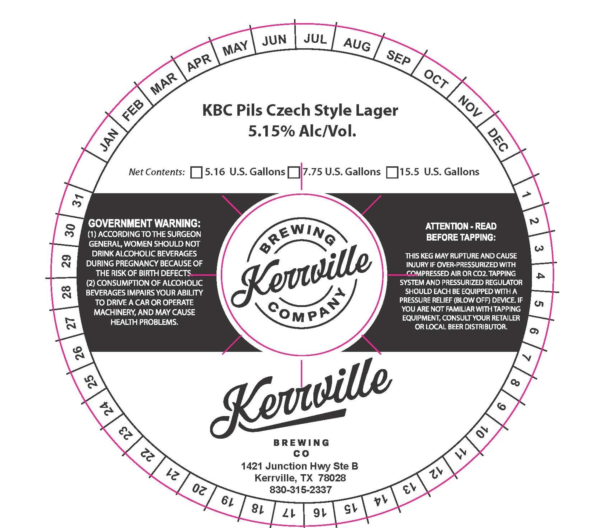 Pils Czech Style Lager by Kerrville Brewing Company - beer label