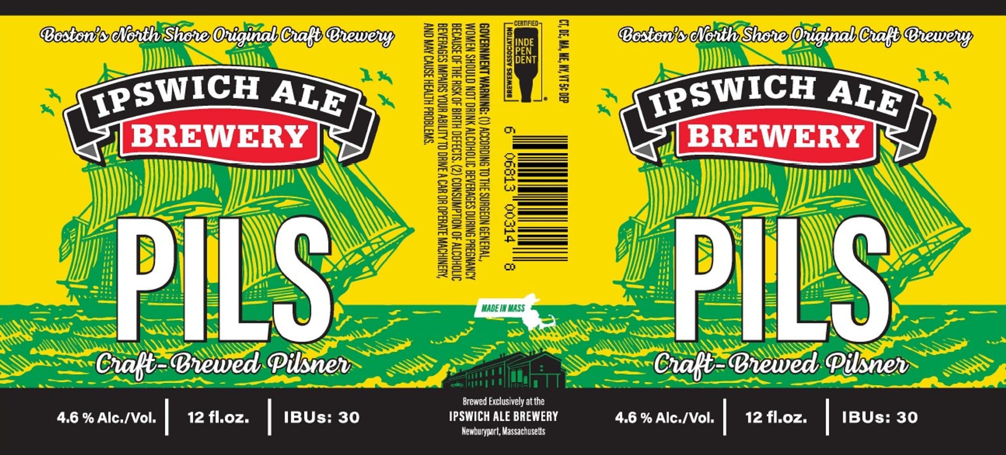 Pils by Ipswich Ale Brewery - beer label