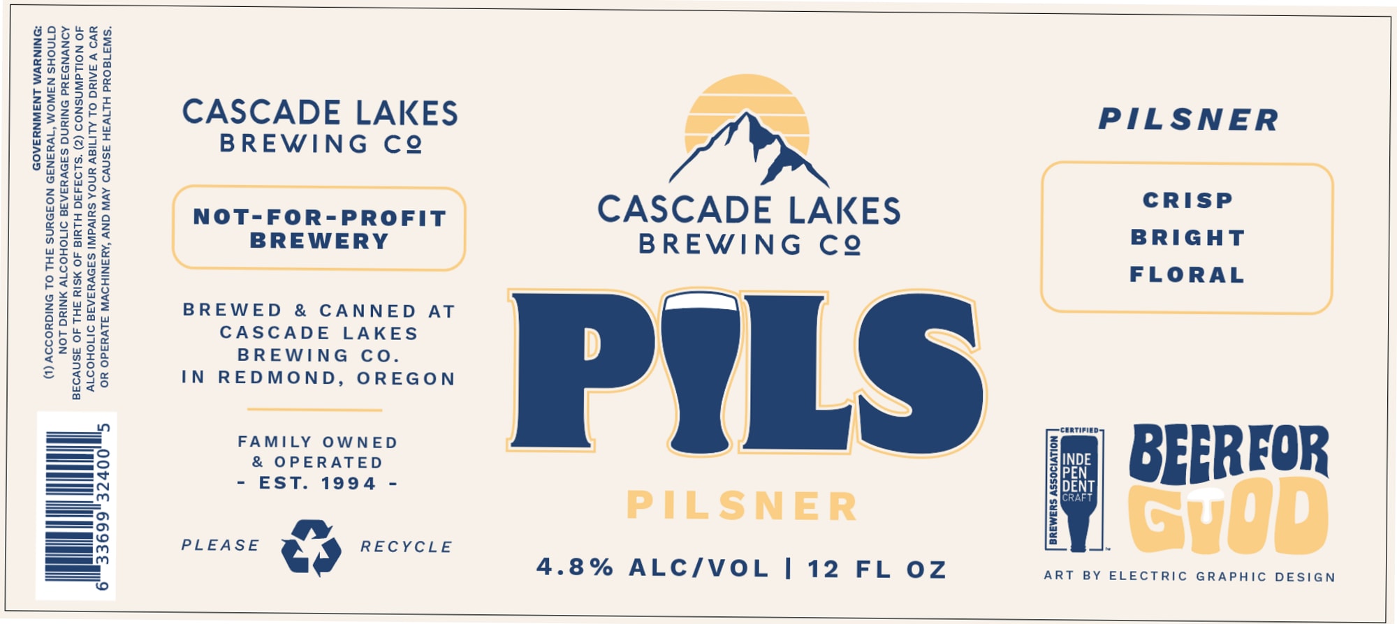 Pilsner by Cascade Lakes Brewing Co - beer label