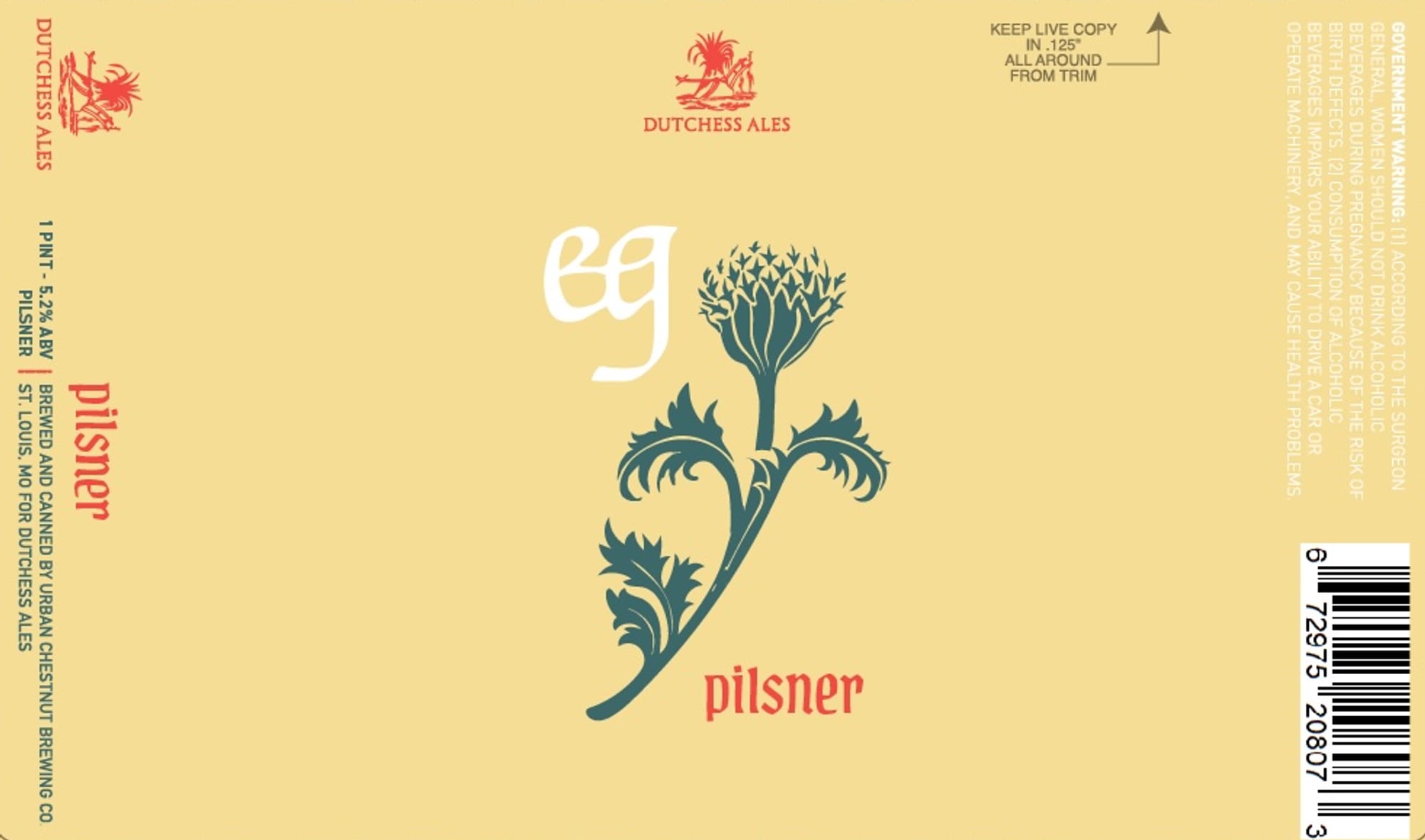pilsner by Dutchess Ales - beer label