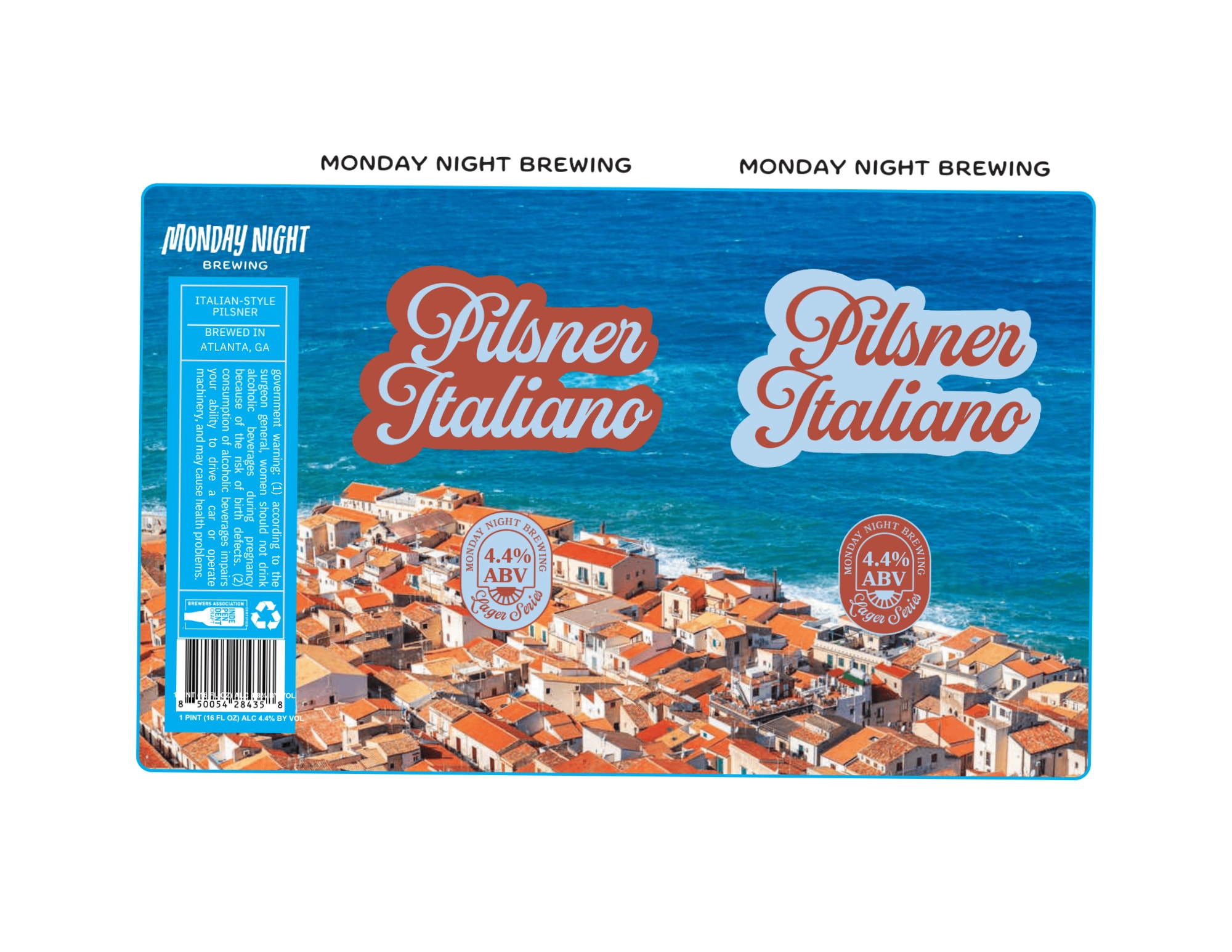 Pilsner Italiano by Monday Night Brewing - beer label