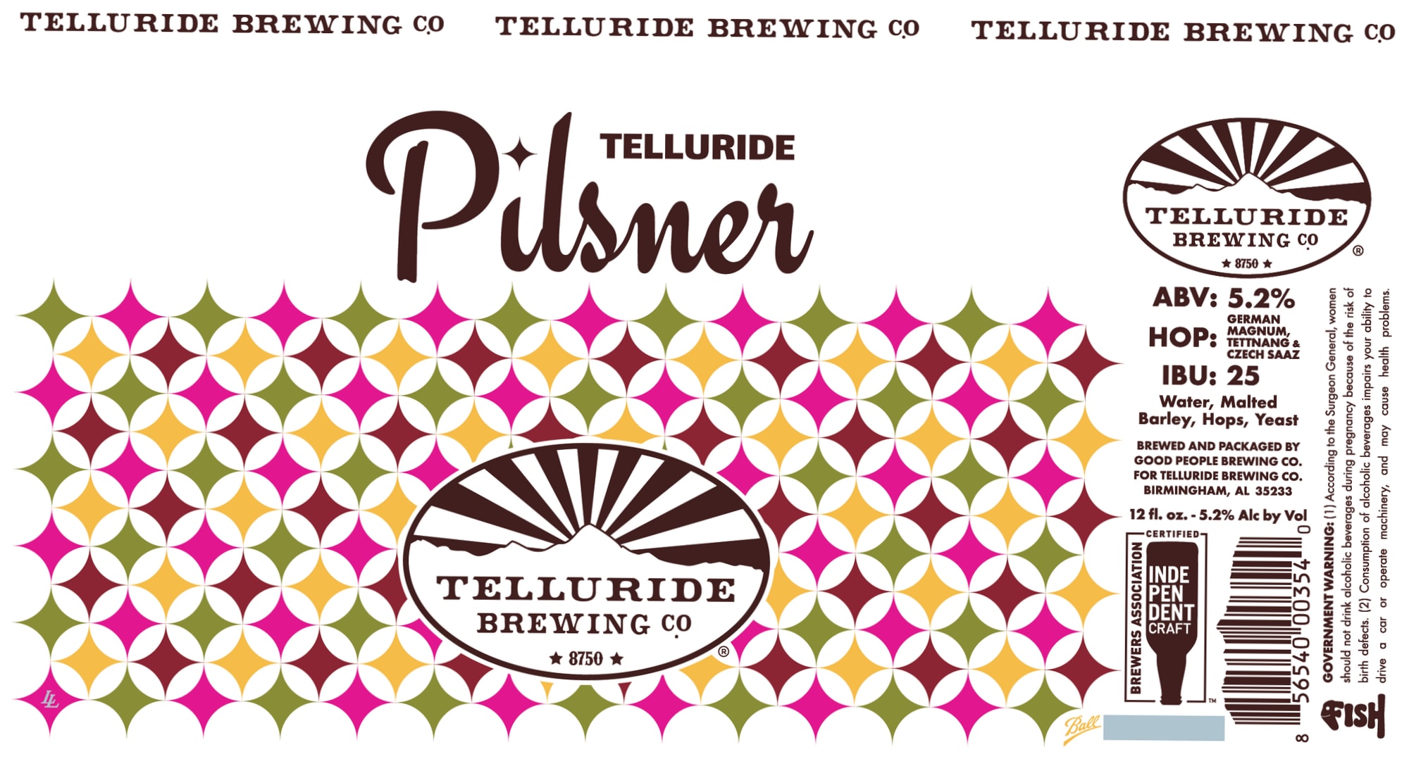 Pilsner by Telluride Brewing Co - beer label