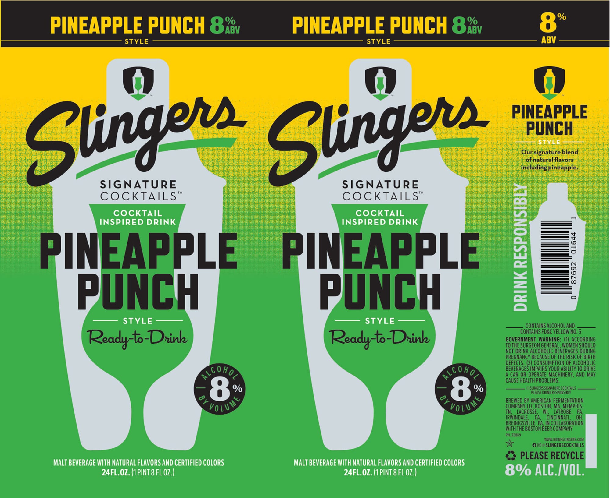 Pineapple Punch by Slingers - beer label