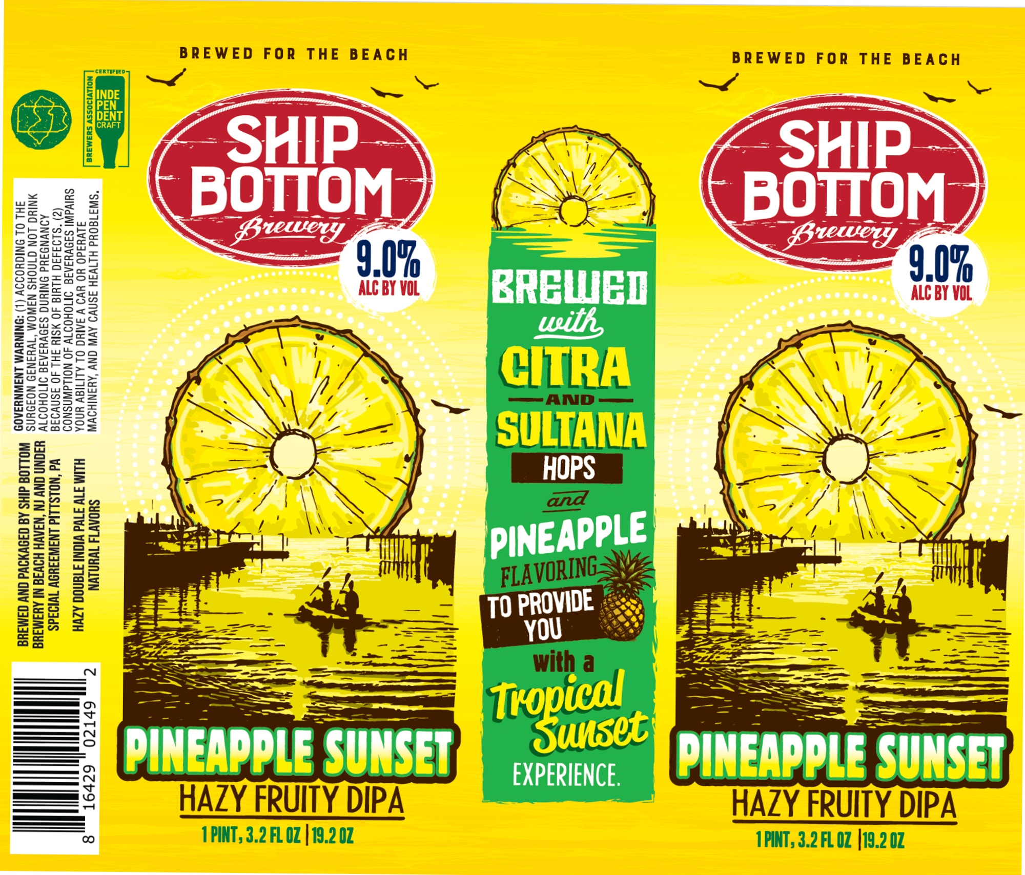 Pineapple Sunset by Ship Bottom Brewery - beer label