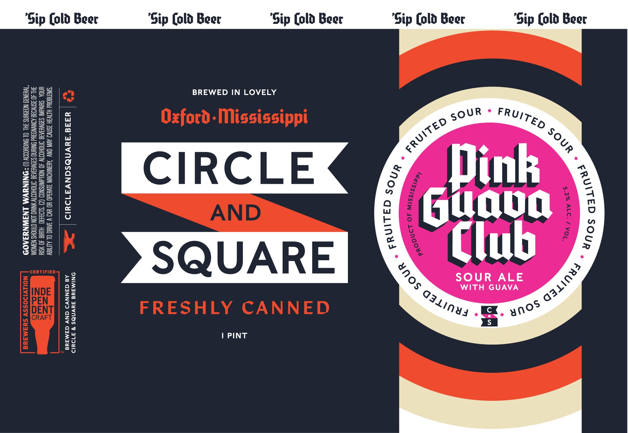 Pink Guava Club by Circle & Square - beer label