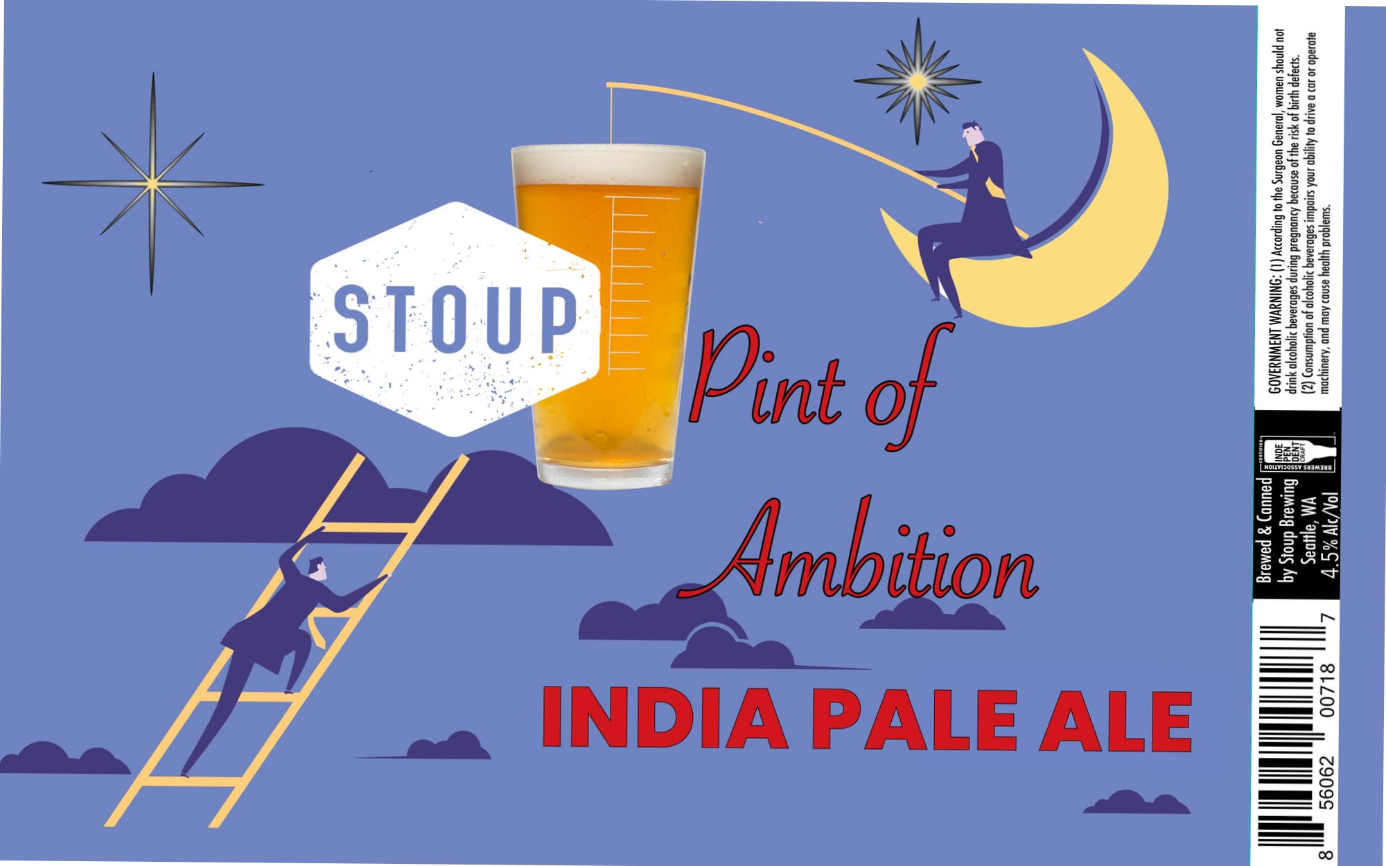 Pint of Ambition by Stoup Brewing - beer label