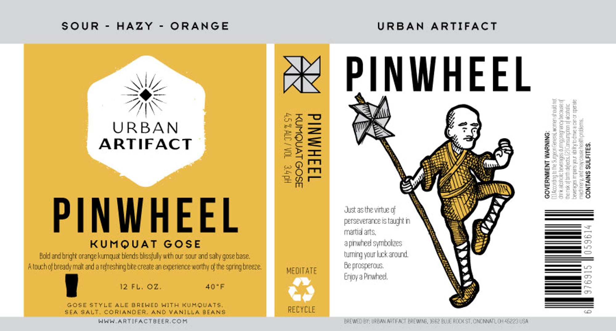 PINWHEEL by URBAN ARTIFACT - beer label