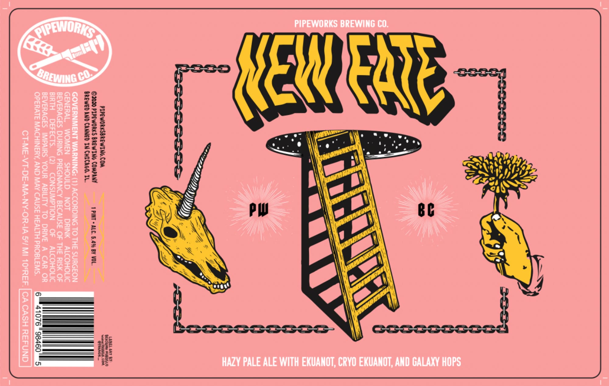 New Fate by Pipeworks Brewing Co. - beer label