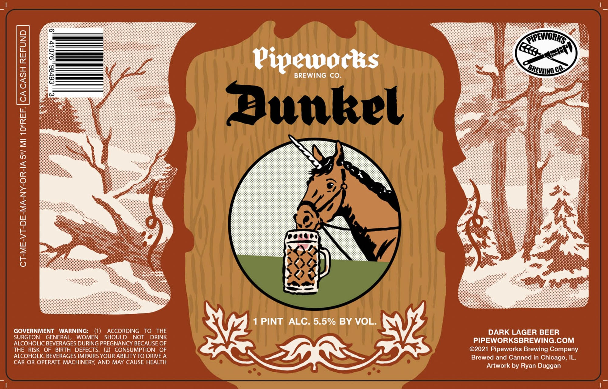 Dunkel by Pipeworks Brewing Co. - beer label