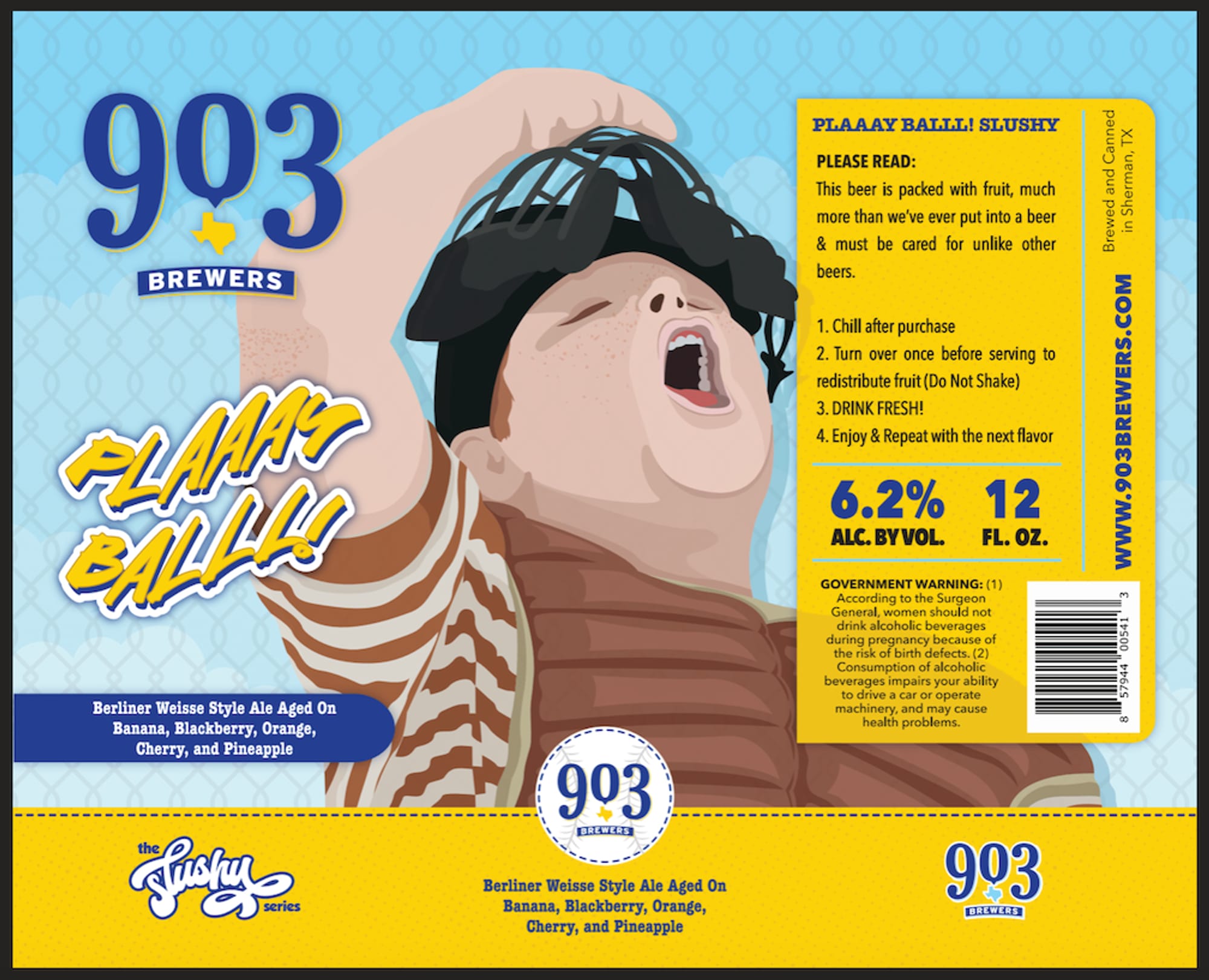 Plaaay Ball! Slushy by 903 Brewers - beer label