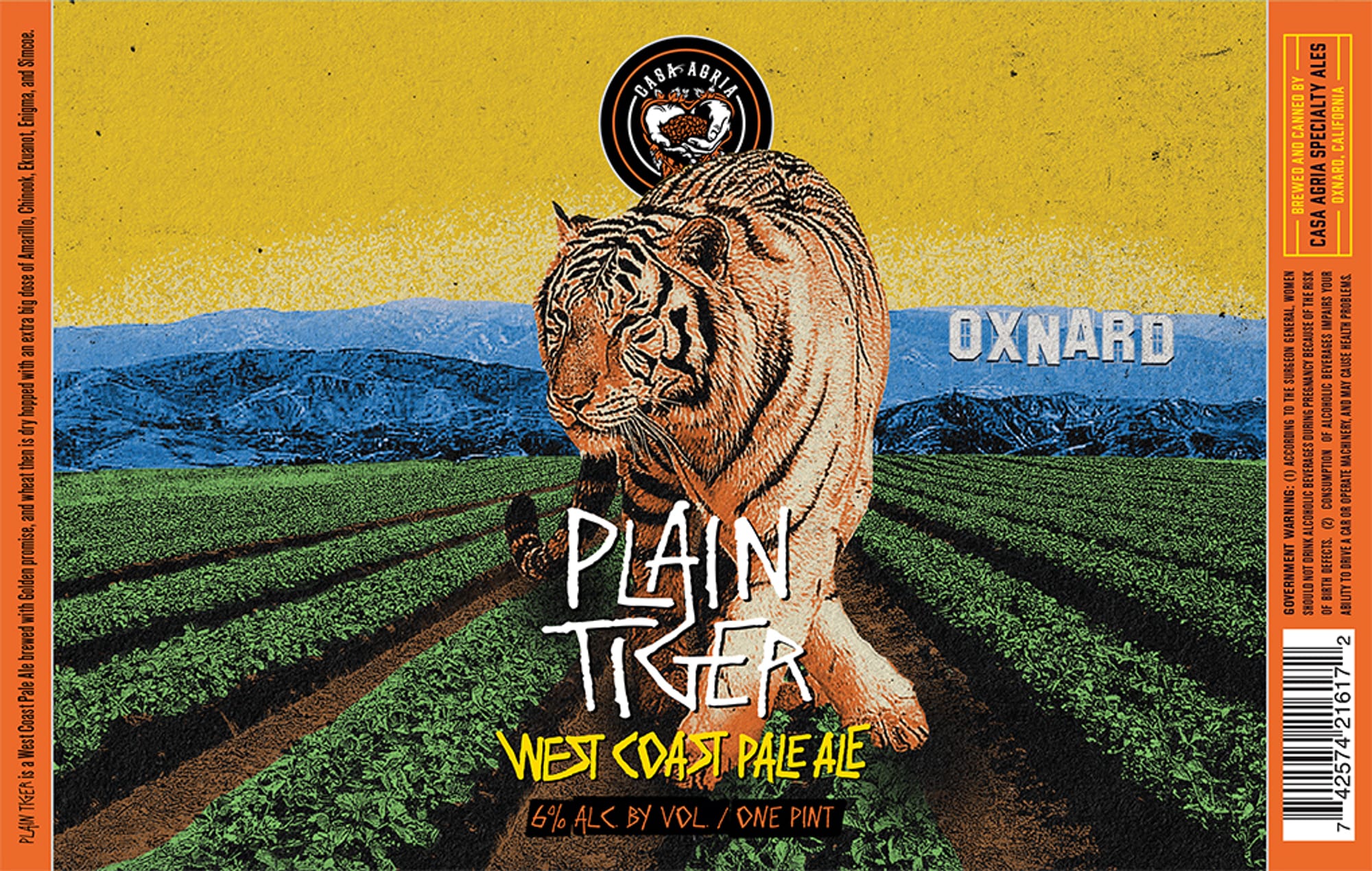 Plain Tiger by Casa Agria - beer label