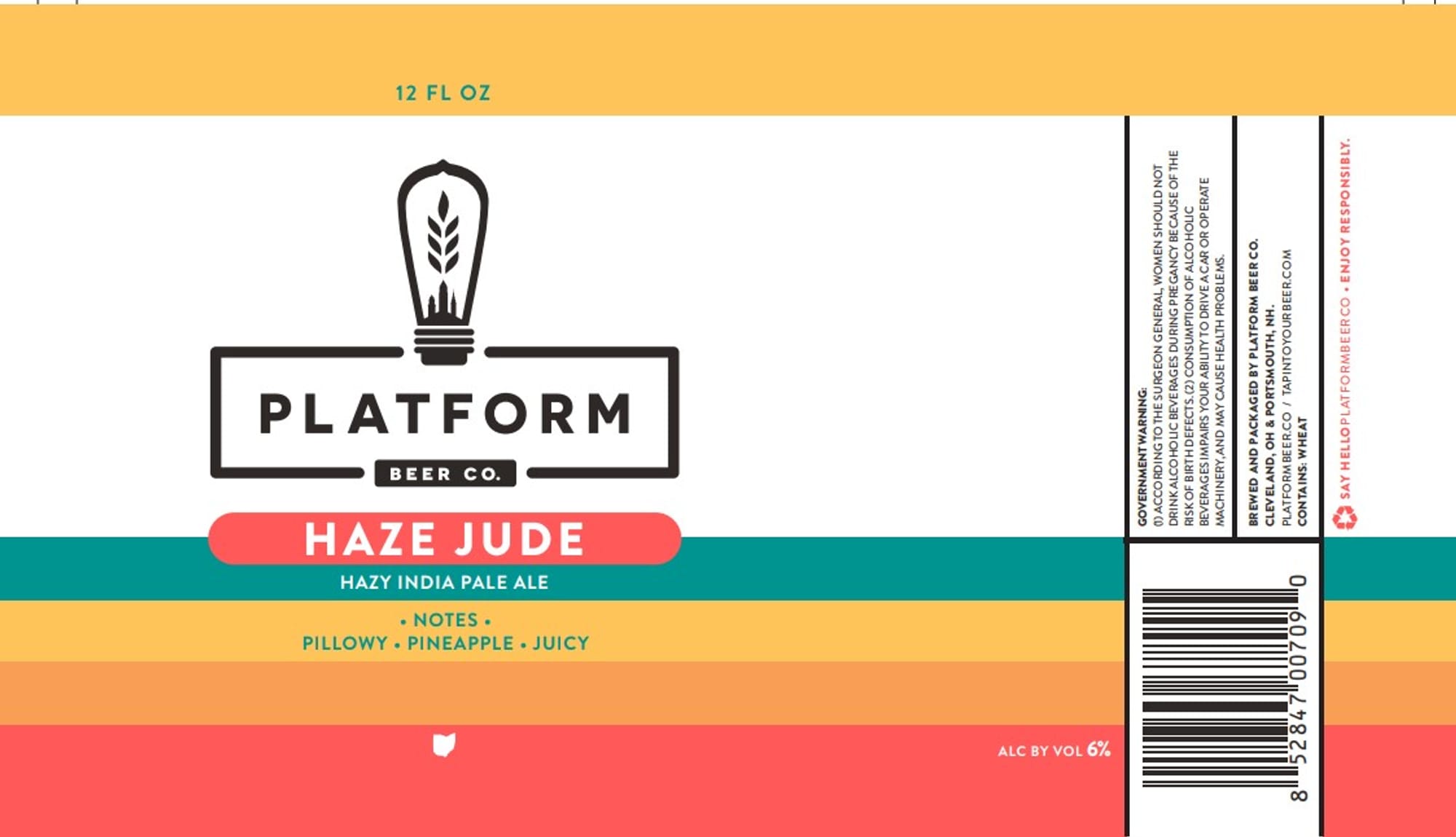 Haze Jude by Platform Beer Co. - beer label