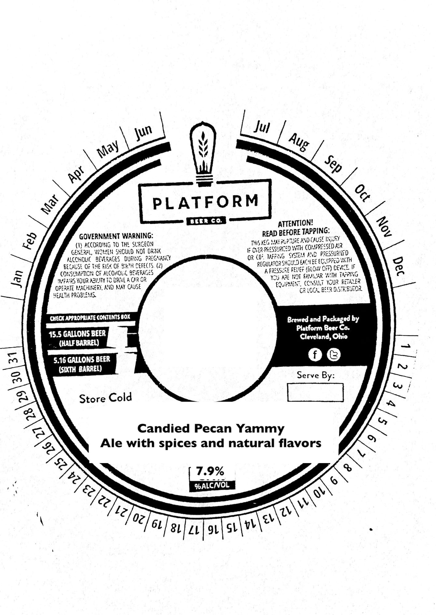 Candied Pecan Yummy by Platform Beer Co. - beer label