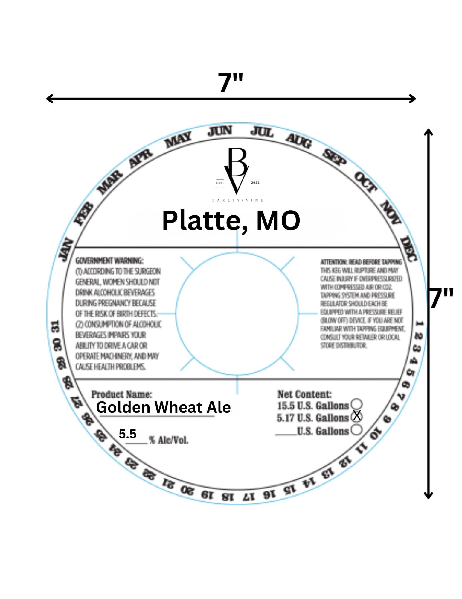 Golden Name by Platte Valley Brewing - beer label