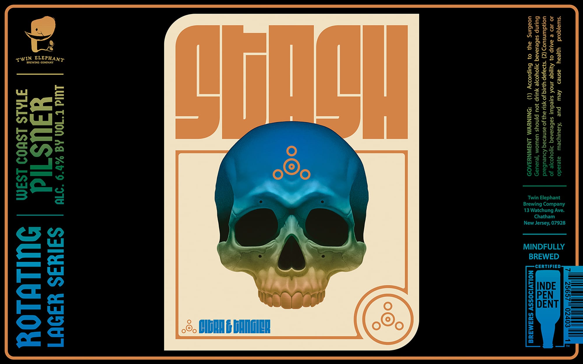 Plotting by Twin Elephant Brewing Company - beer label