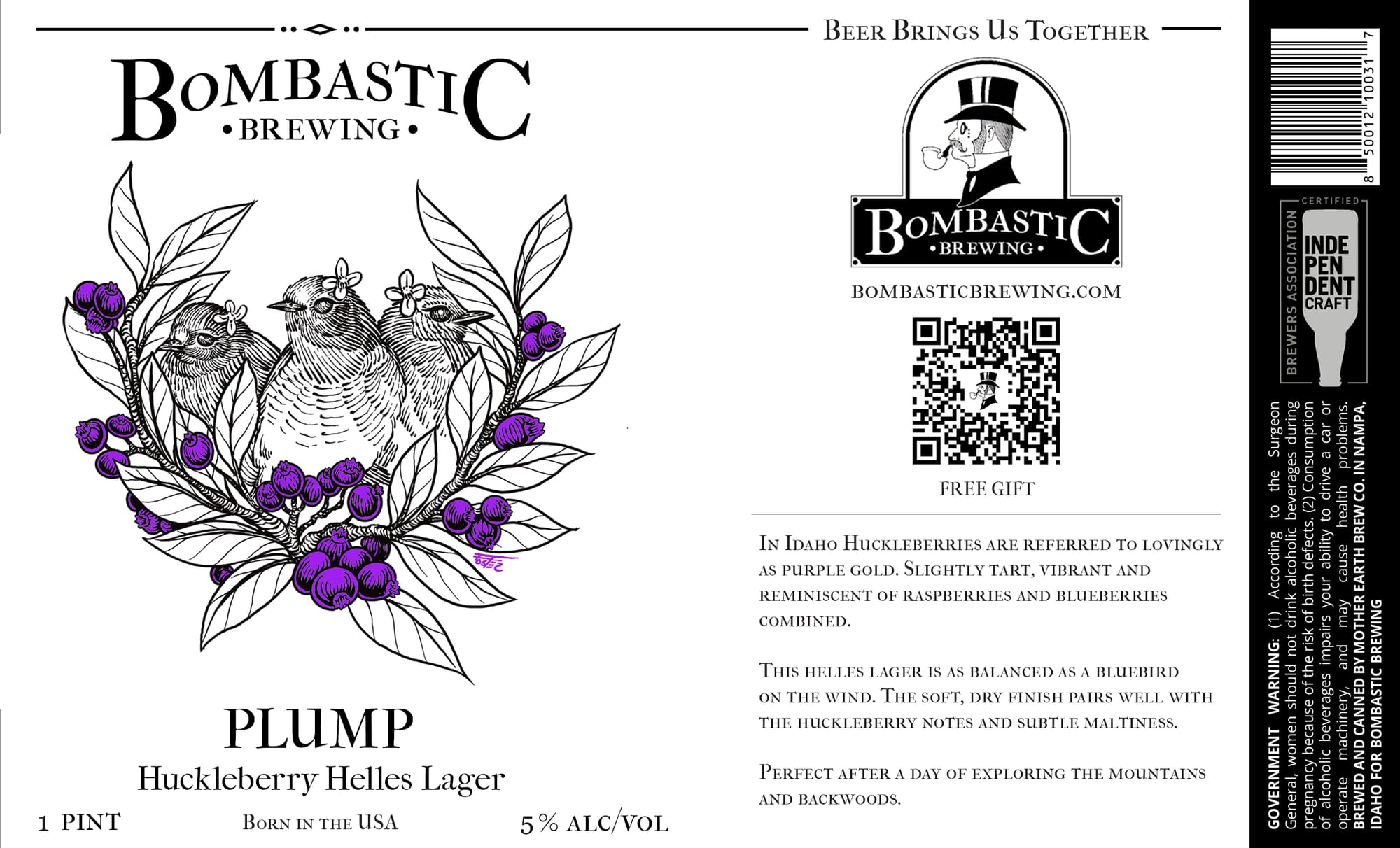Plump by Bombastic Brewing - beer label