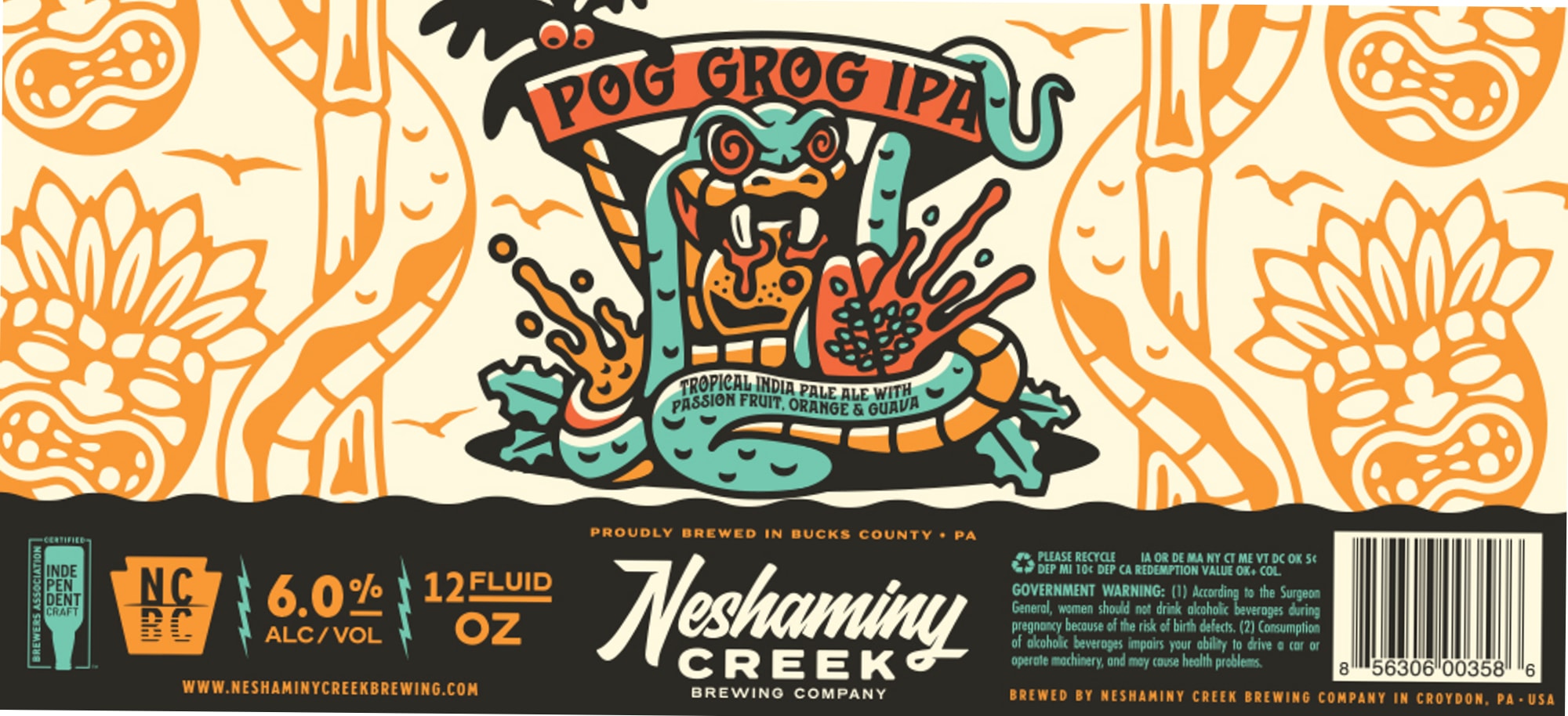 Pog Grog IPA by Neshaminy Creek Brewing Company - beer label