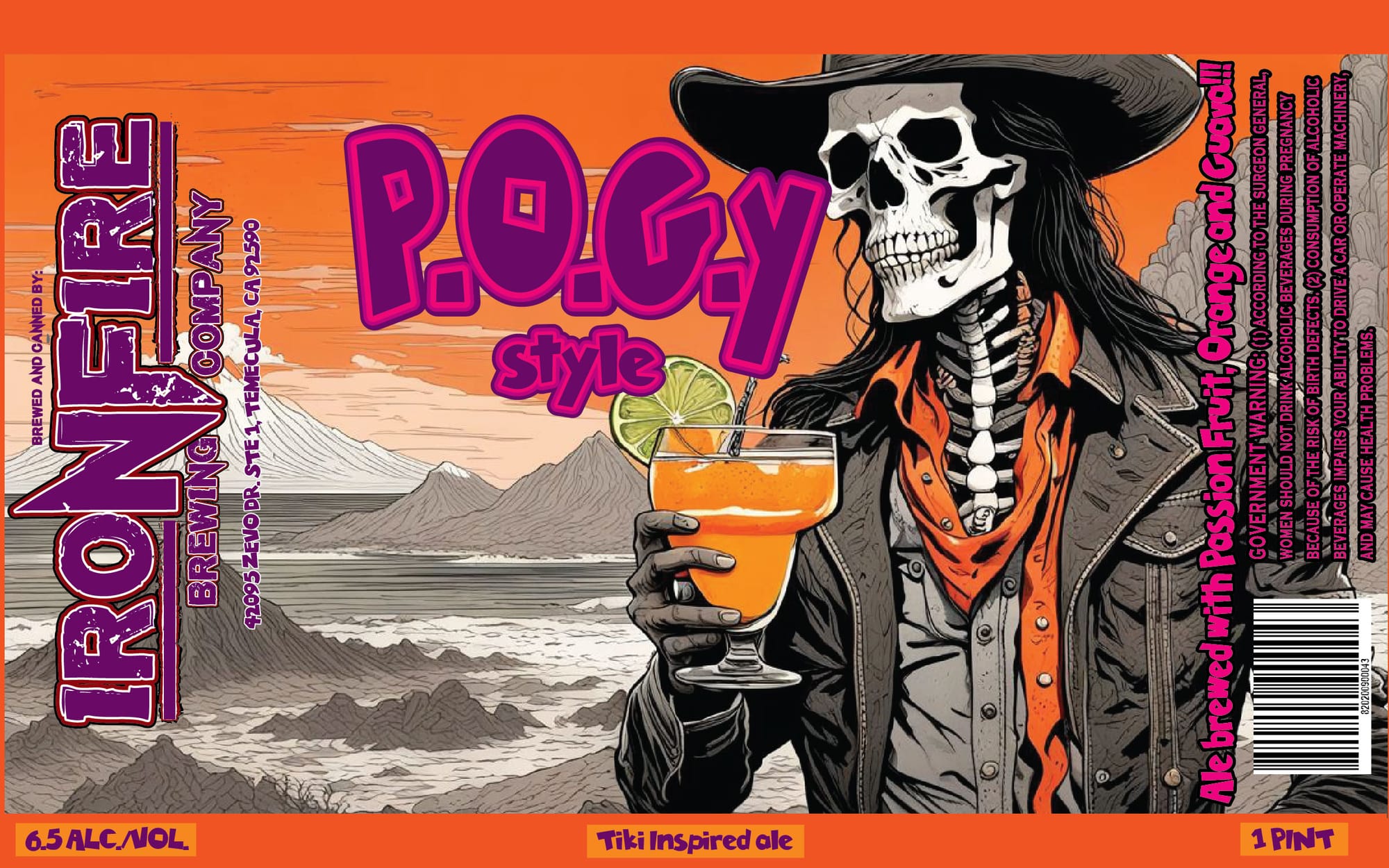 P.O.G. by Ironfire Brewing Company - beer label