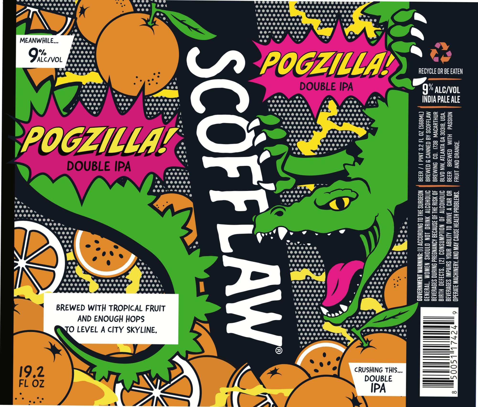 Poggzilla! by Meanwhile Brewing - beer label