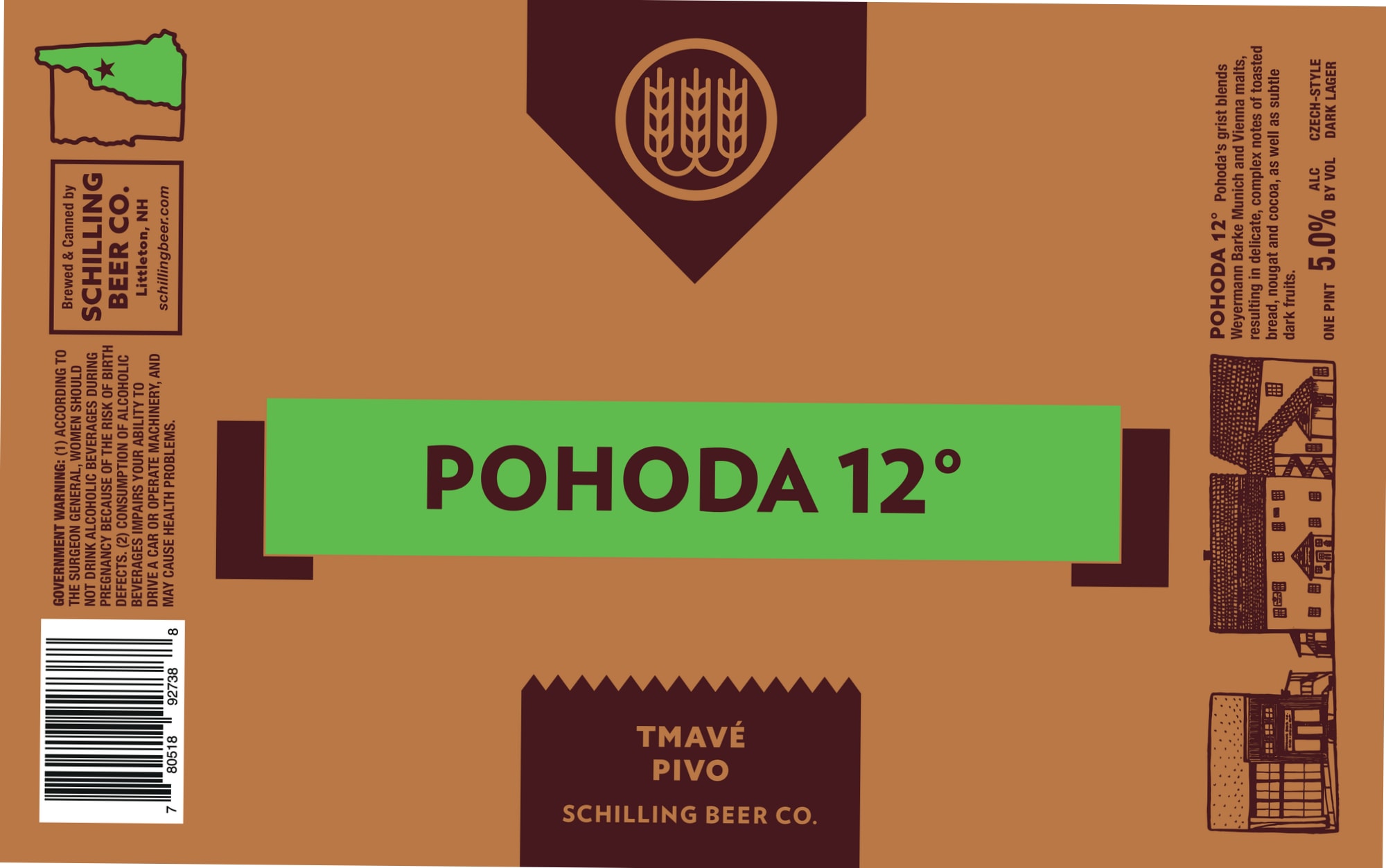 Pohoda 12° by Schilling Beer Co. - beer label