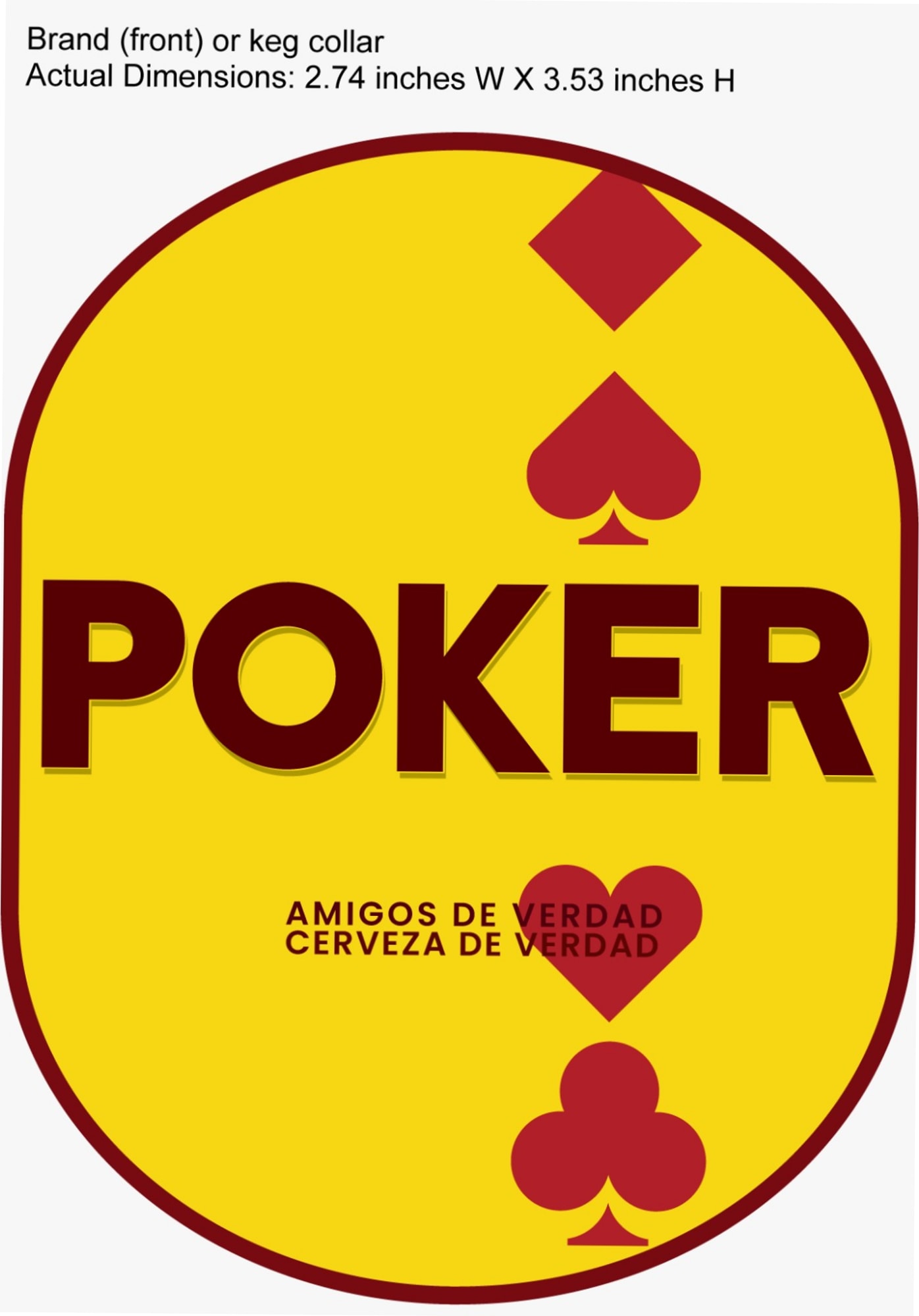 Poker by Amigos de Verdad - beer label