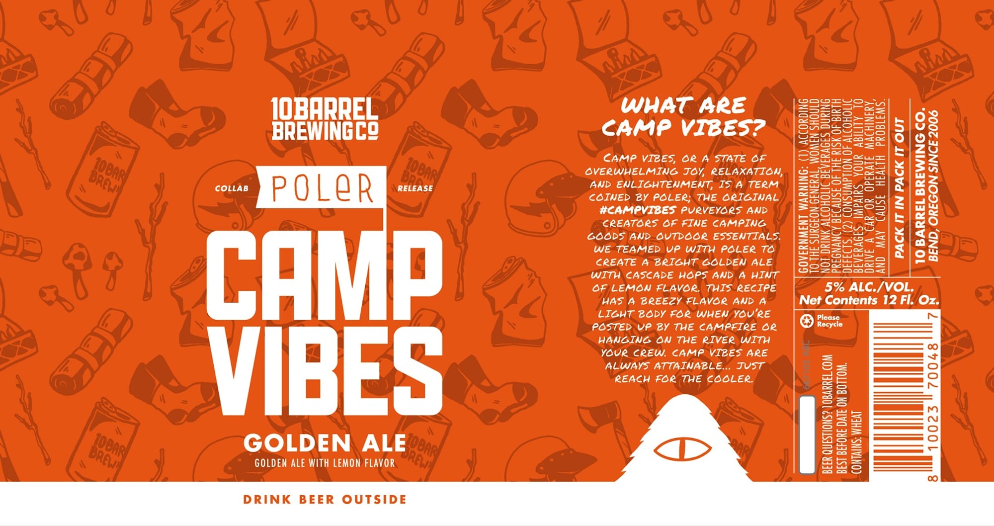 Poler Camp Vibes by 10 Barrel Brewing - beer label