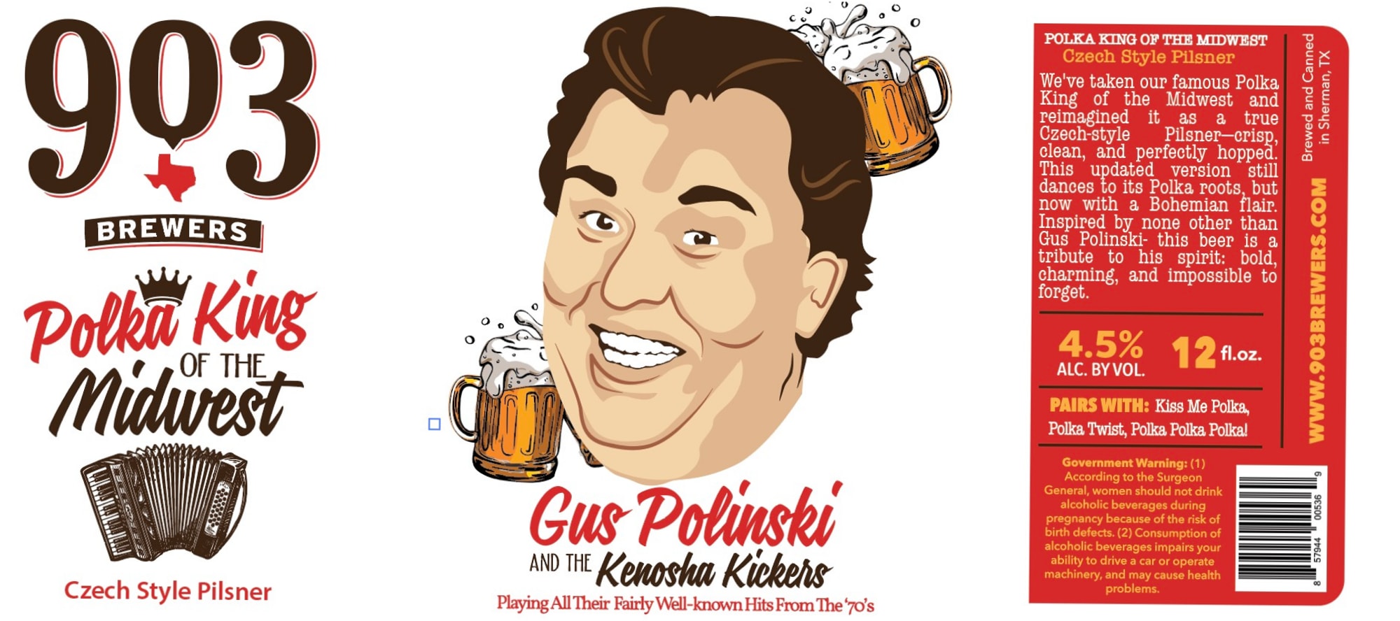 Polka King of the Midwest by 903 Brewers - beer label