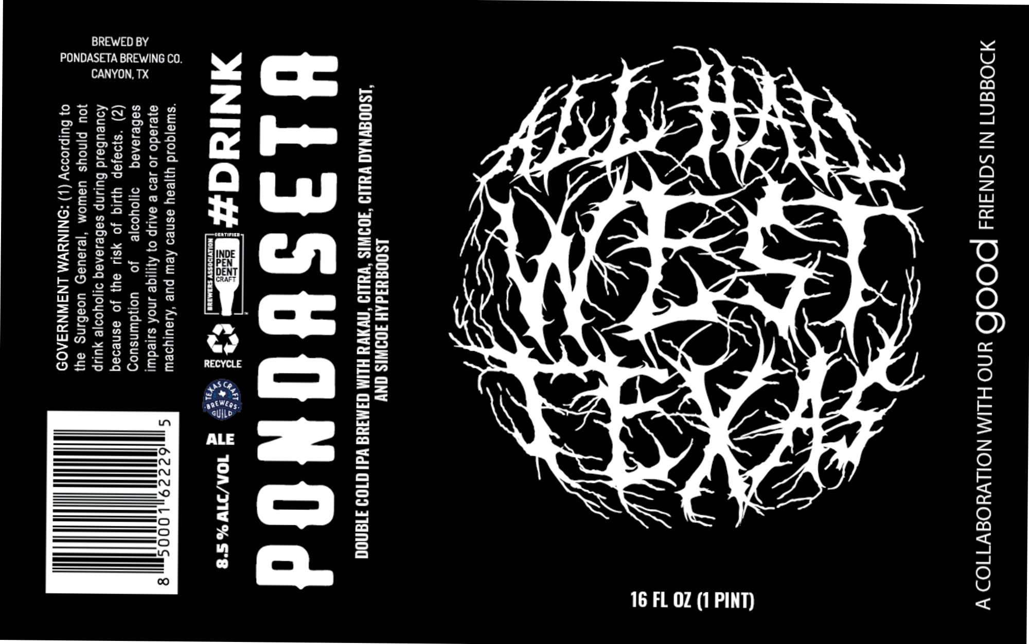 Pondaseta by Pondaseta Brewing Co. - beer label