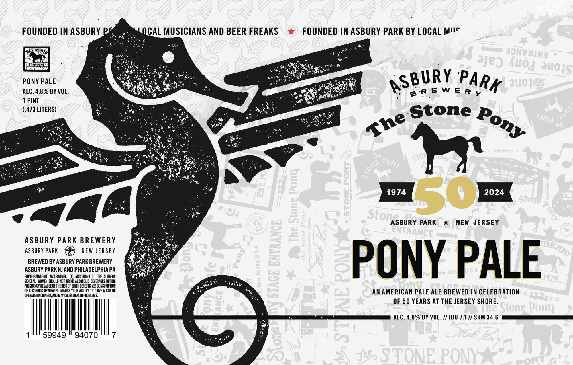 Pony Pale by Asbury Park Brewery - beer label