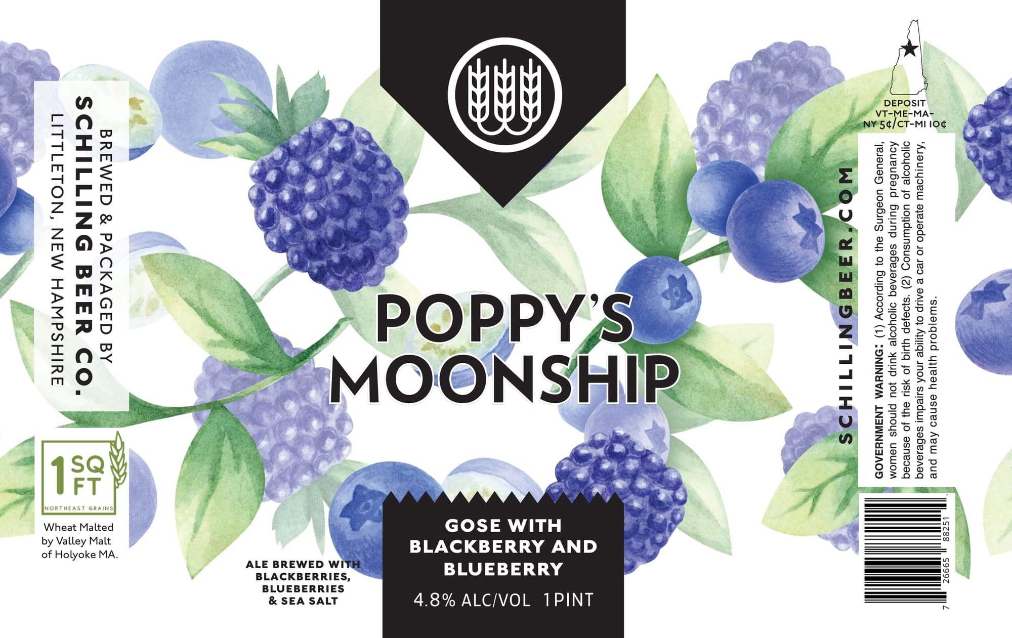 Poppy’s Moonship by Schilling Beer Co. - beer label