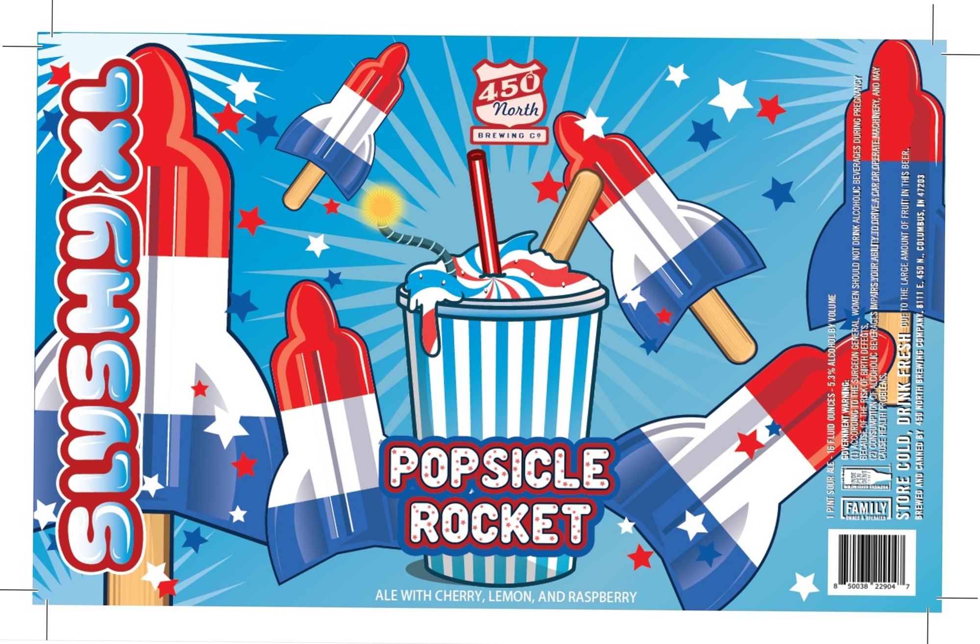 Popsicle Rocket by 450 North Brewing Co. - beer label