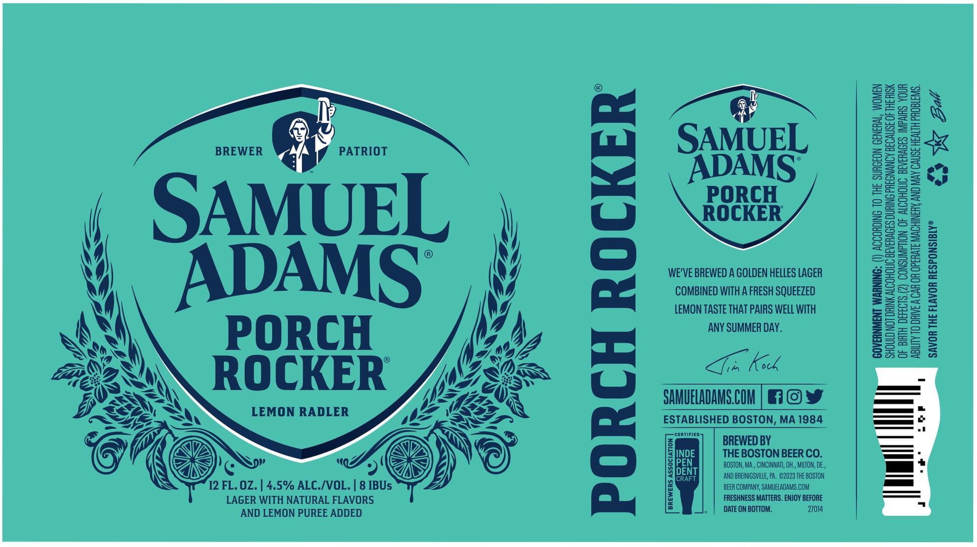 Porch Rocker by Samuel Adams - beer label