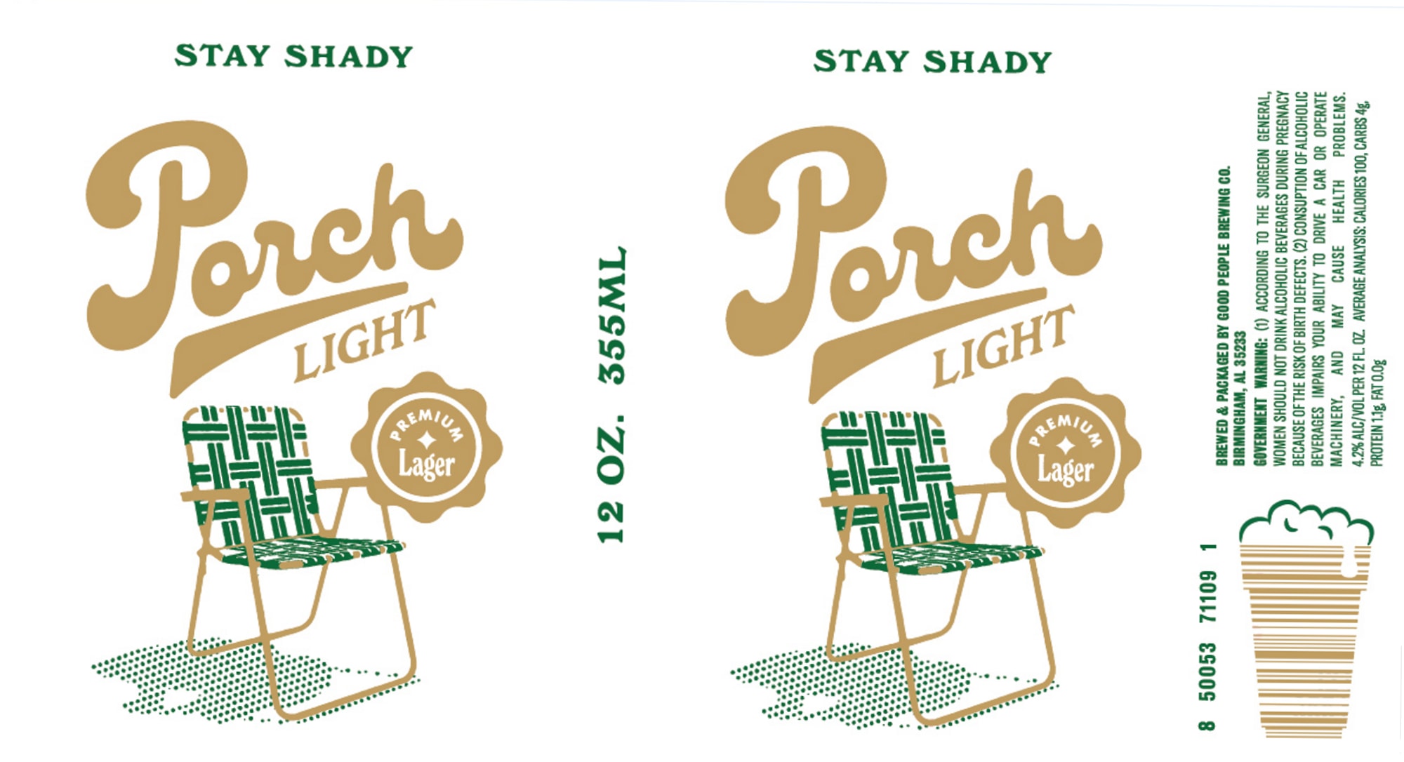 PorchLight by Good People Brewing Co. - beer label