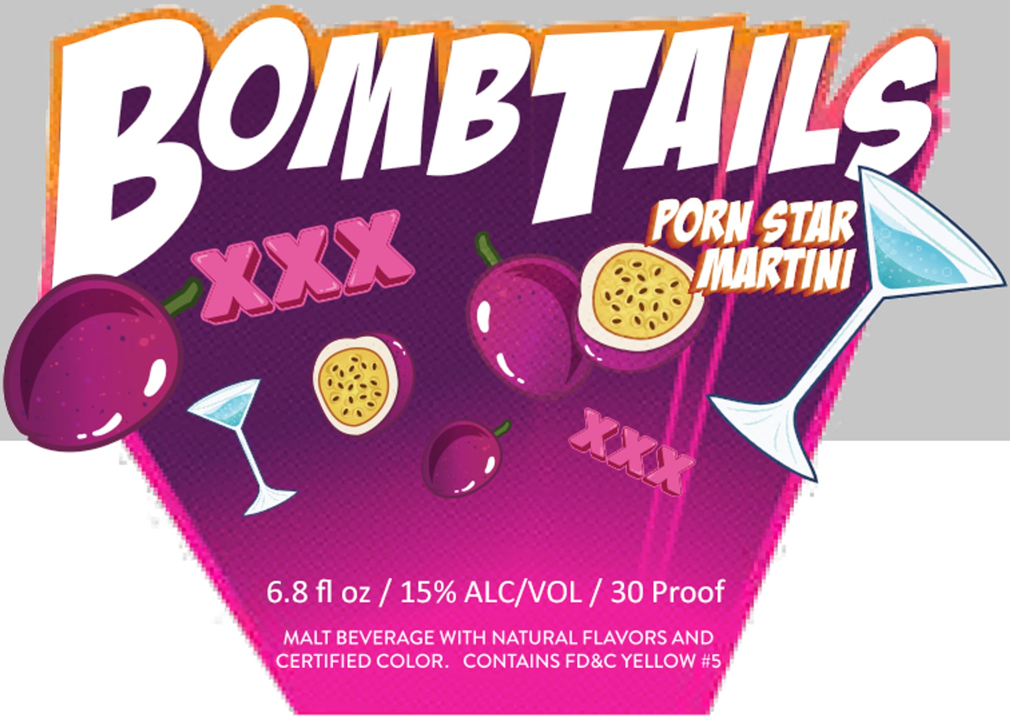 Porn Star Martini by Bombtails - beer label